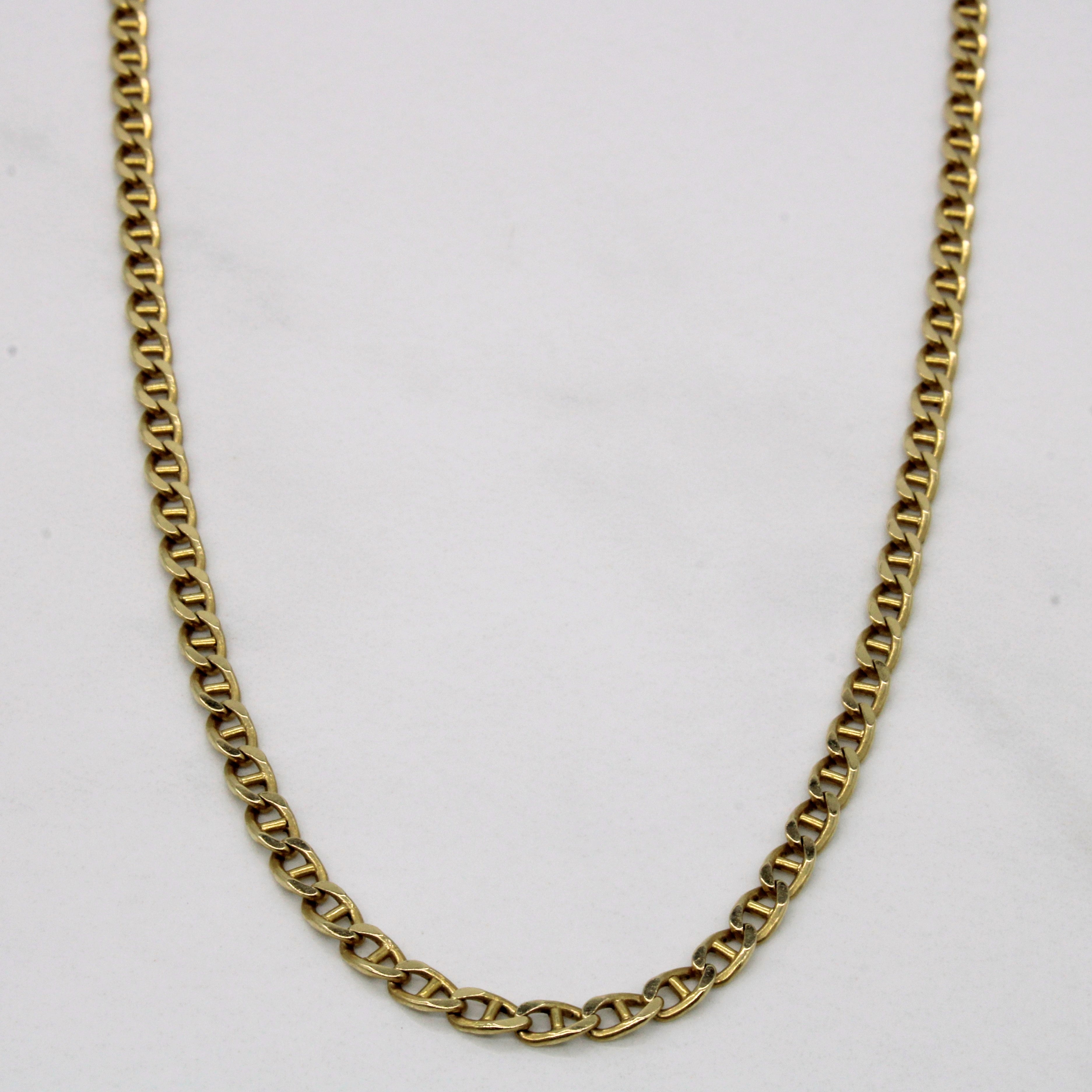 14k Yellow Gold Anchor Link Chain | 22