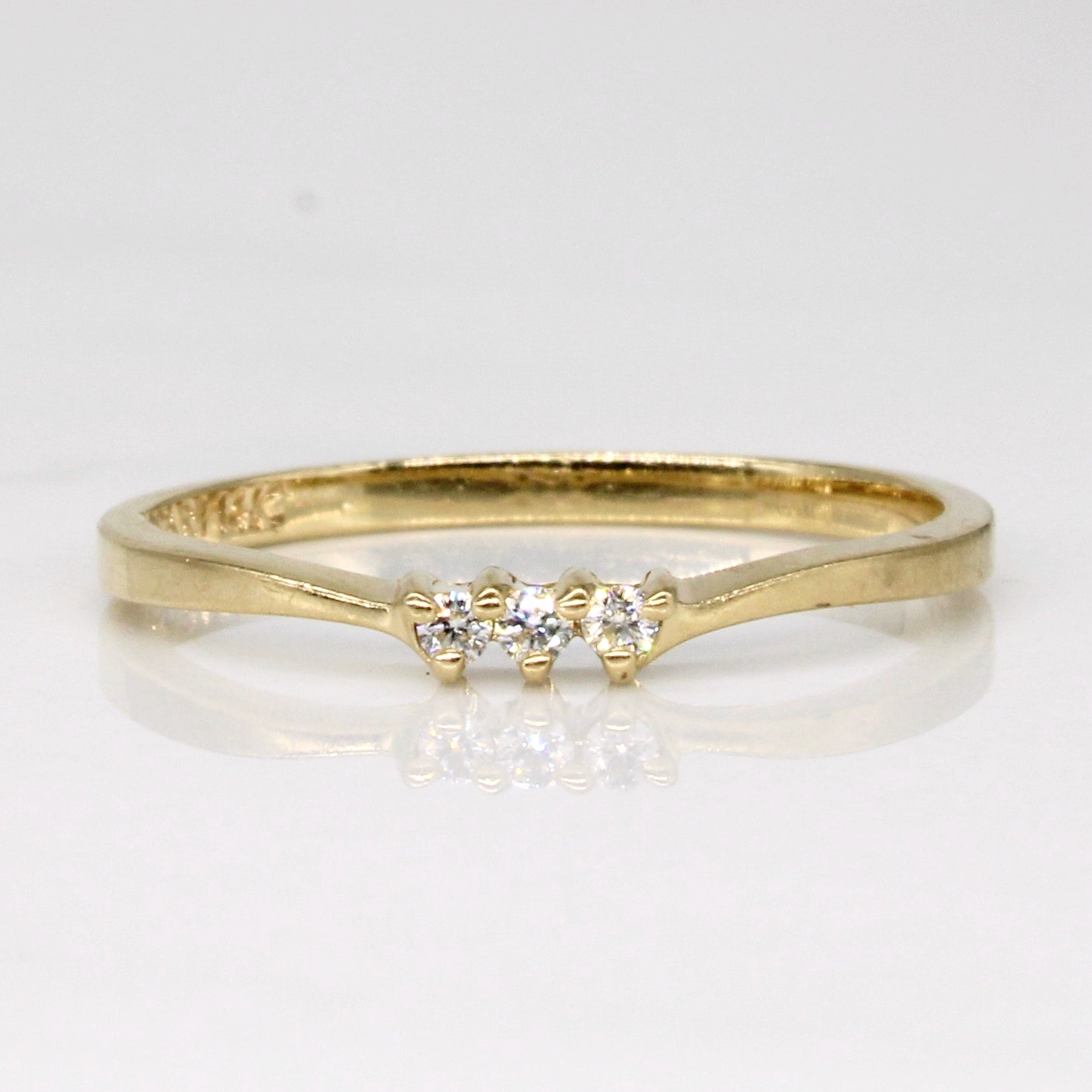 Three Stone Diamond Ring | 0.03ctw | SZ 6.25 |