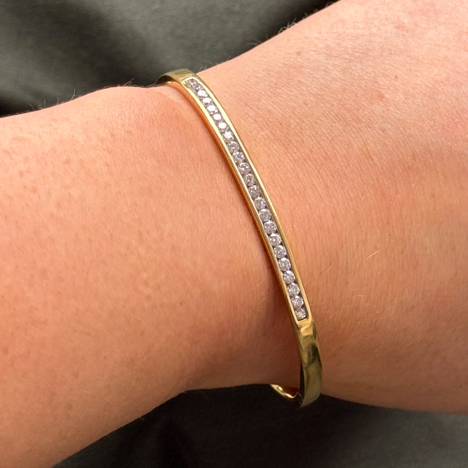 Channel Set Diamond Bangle | 1.00ctw | 6.5" |