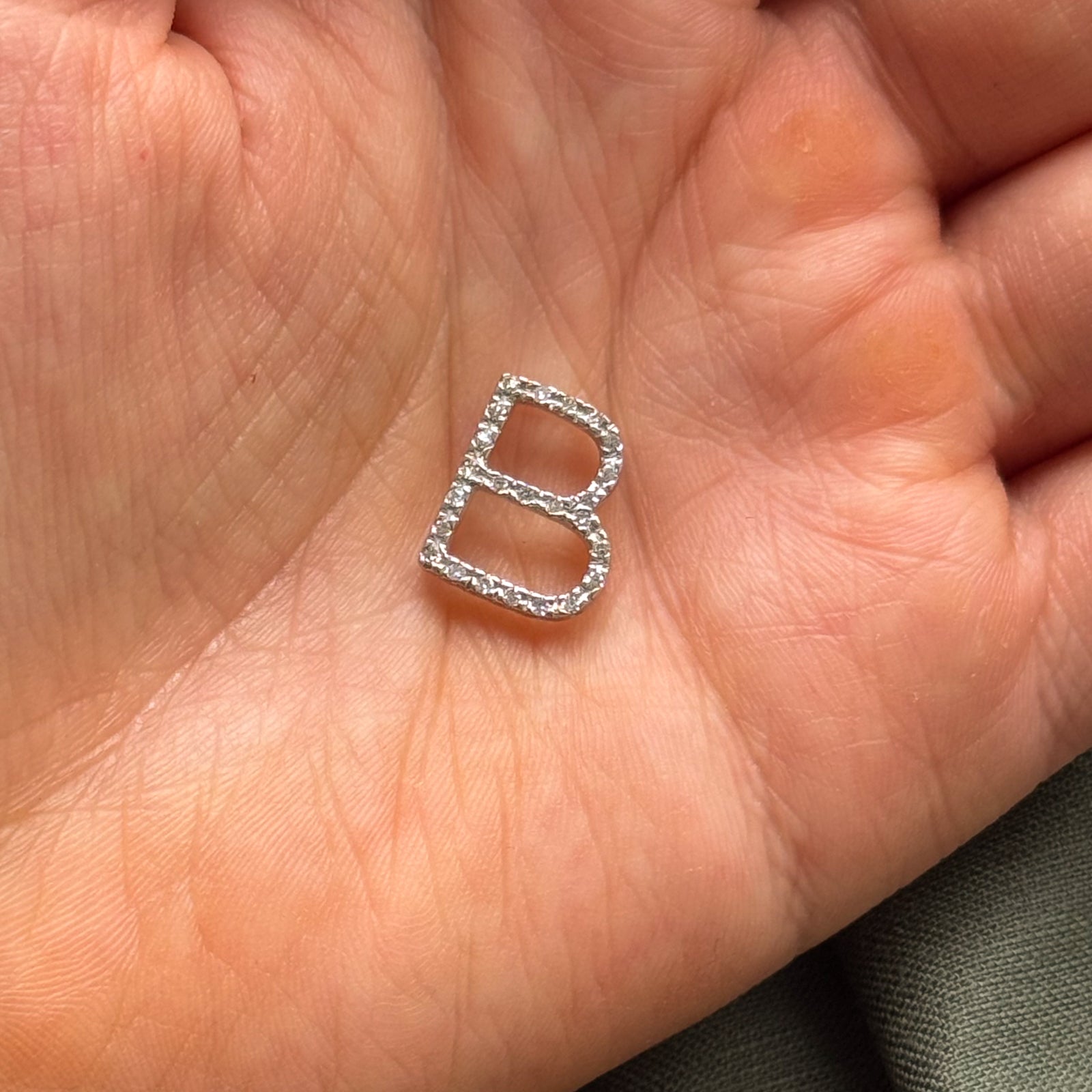 Pendentif diamant « B » | 0,12 ct | 