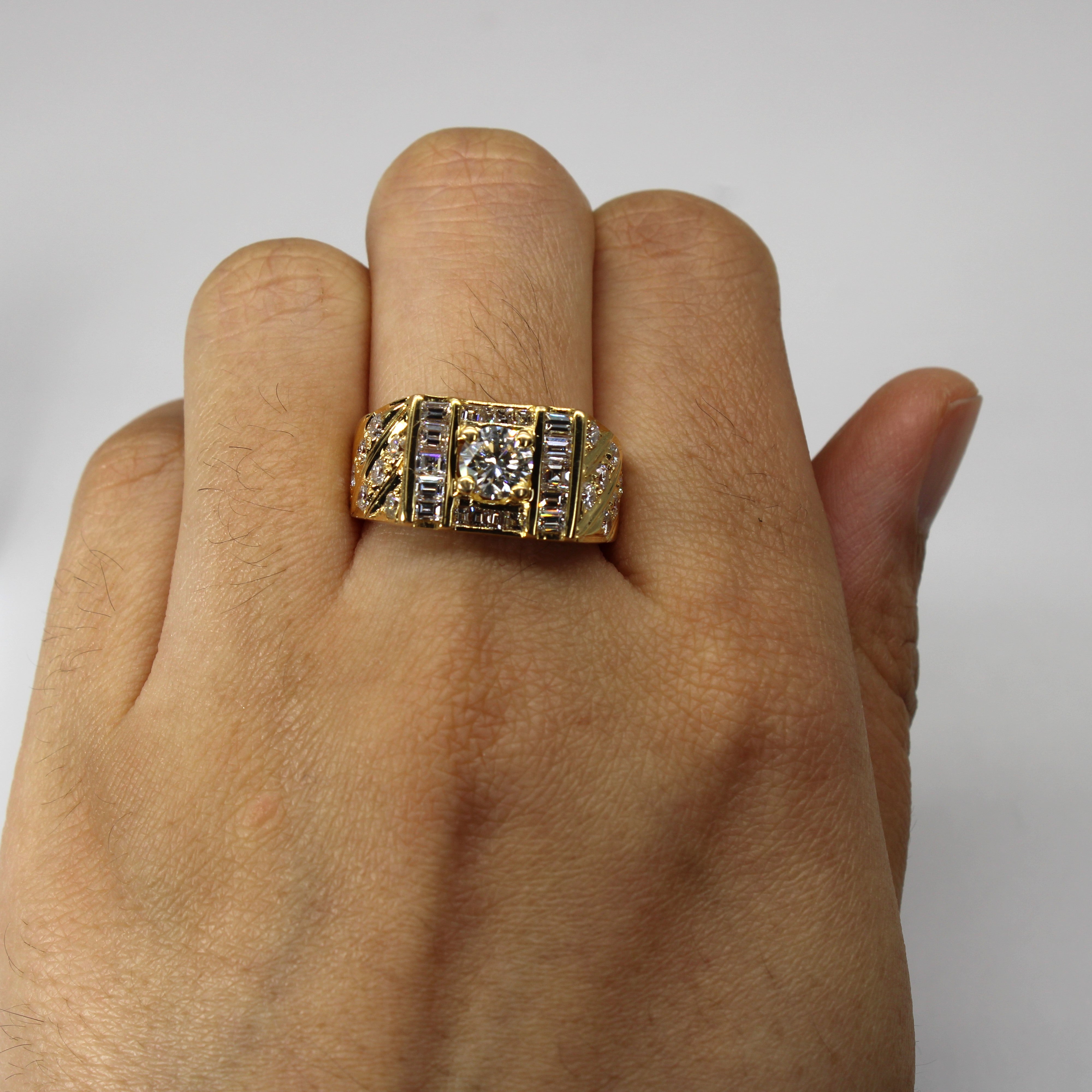 Multi Diamond Yellow Gold Ring | 1.81ctw VS1 H/I | SZ 8.5 |