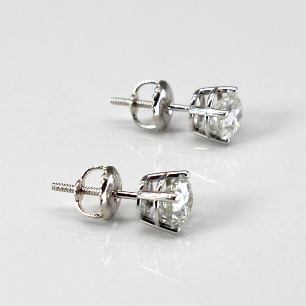 Solitaire Diamond Stud Earrings | 1.10ctw |
