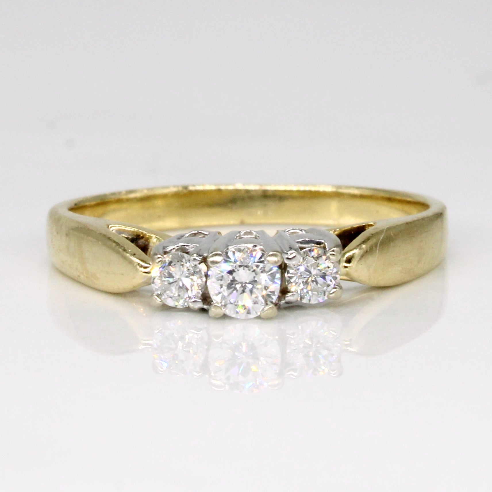 Bague trois diamants | 0,24 ct | Taille 7 | 