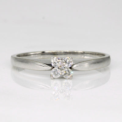 Diamond Flower Ring | 0.09ctw | SZ 6.25 |