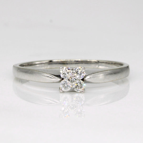 Diamond Flower Ring | 0.09ctw | SZ 6.25 |