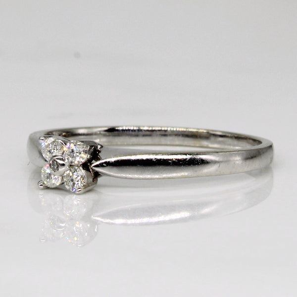 Diamond Flower Ring | 0.09ctw | SZ 6.25 |