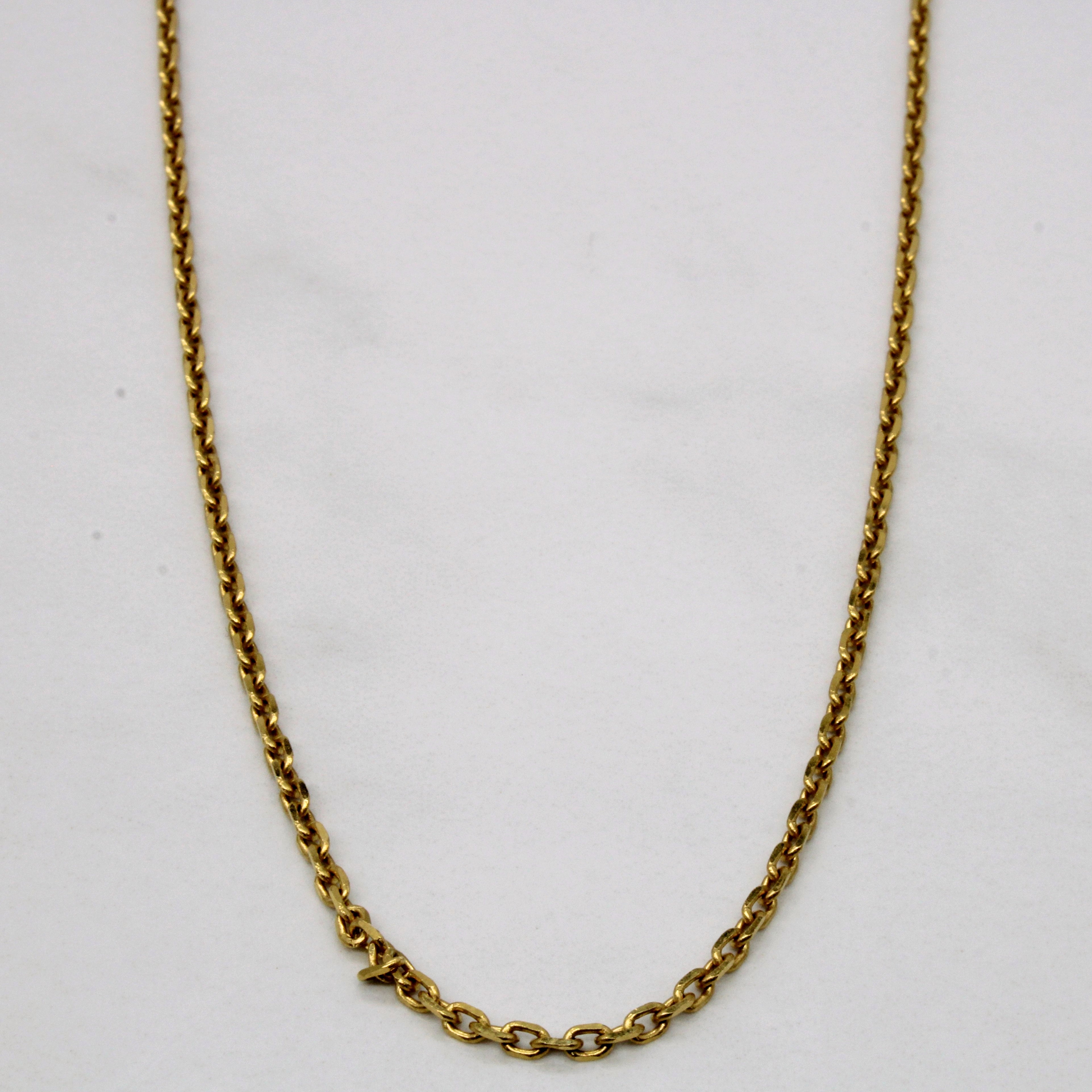 22k Yellow Gold Oval Link Chain | 20