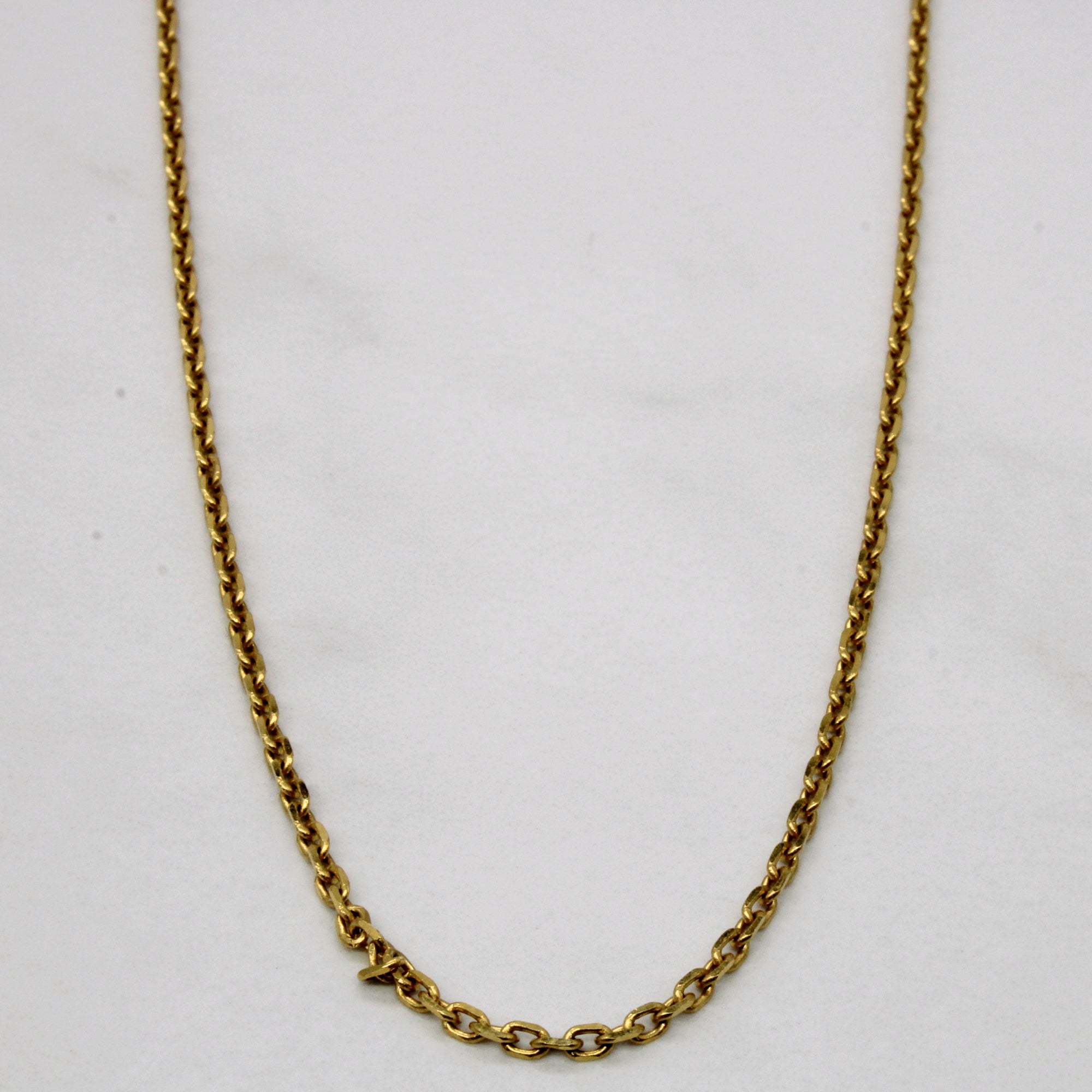 22k Yellow Gold Oval Link Chain | 20