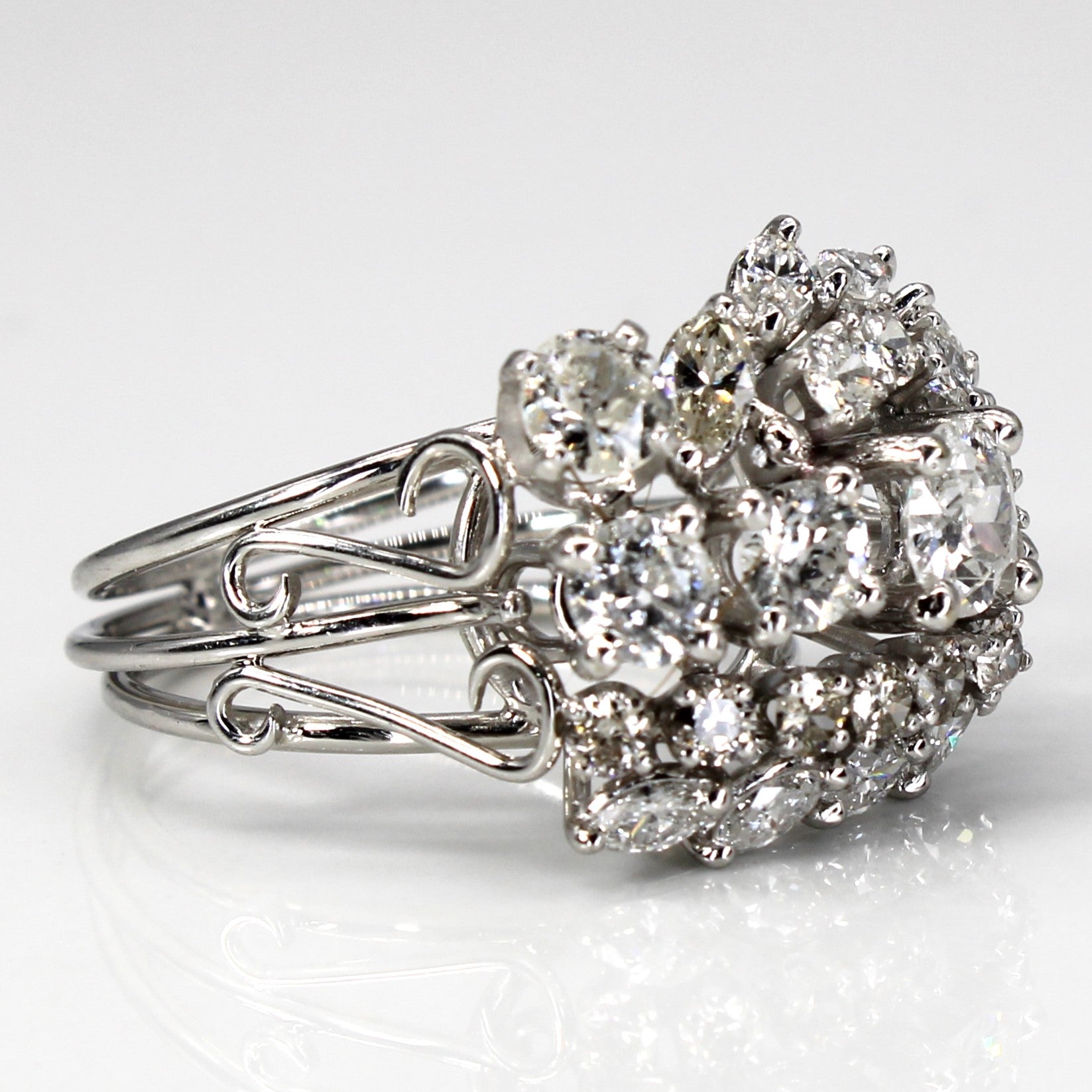 High Set Cluster Multi Diamond Ring | 2.73ctw I1/I2 I/J | SZ 8.25 |