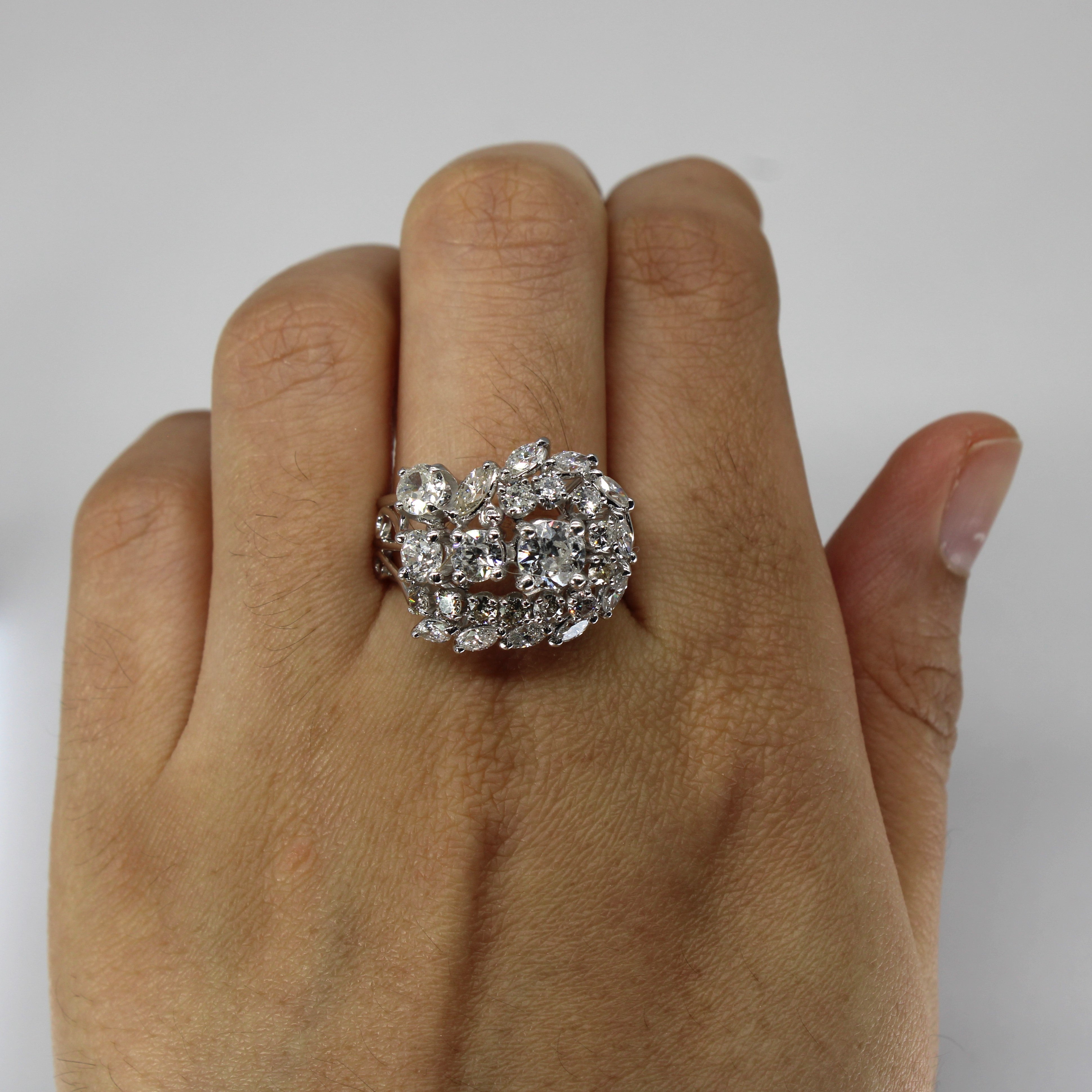 High Set Cluster Multi Diamond Ring | 2.73ctw I1/I2 I/J | SZ 8.25 |
