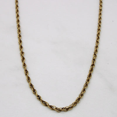 10k Yellow Gold Rope Chain | 21