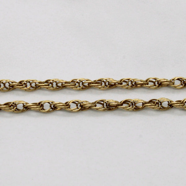 10k Yellow Gold Rope Chain | 21
