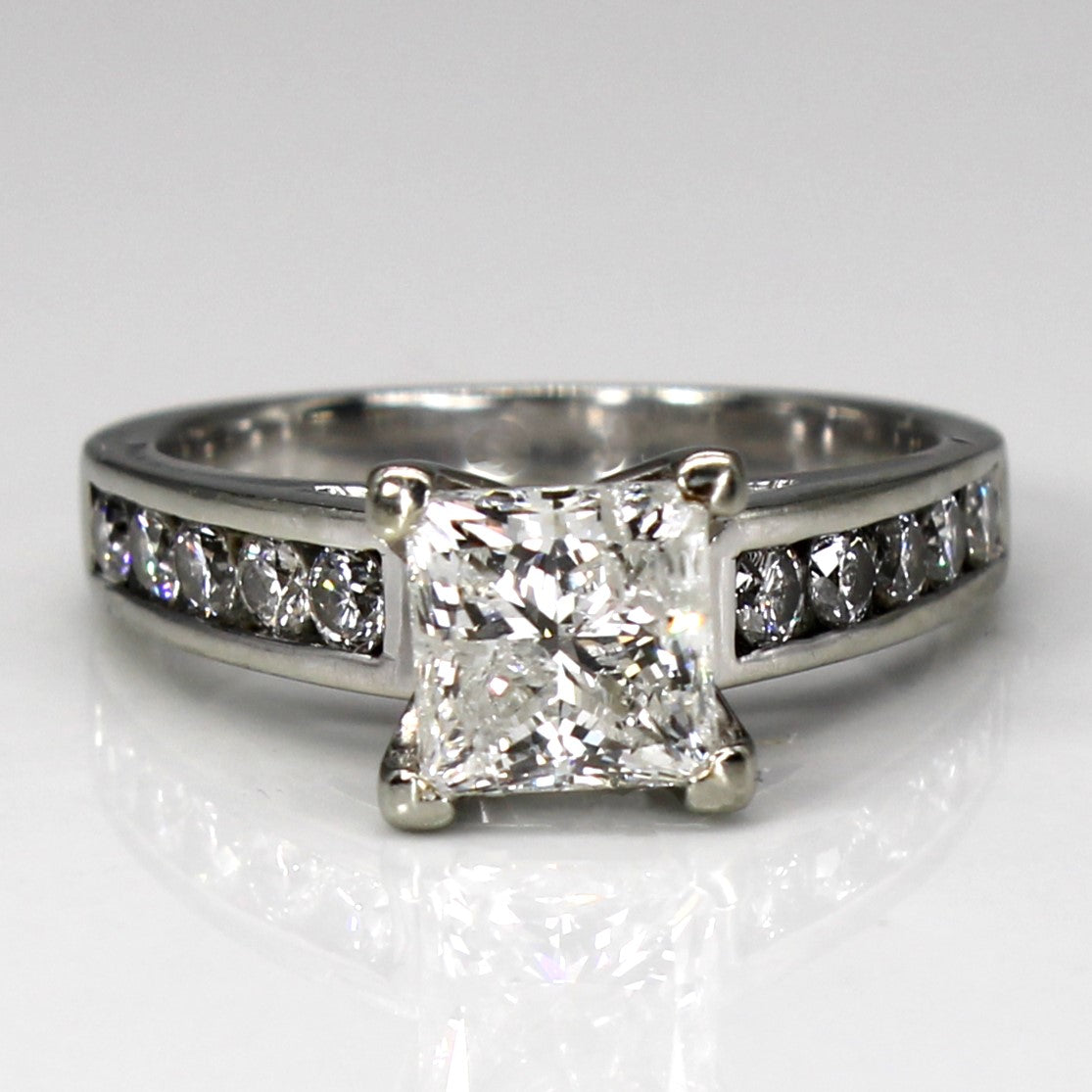 Princess Diamond with Accents Engagement Ring | 2.01ctw I1 G/H | SZ 6