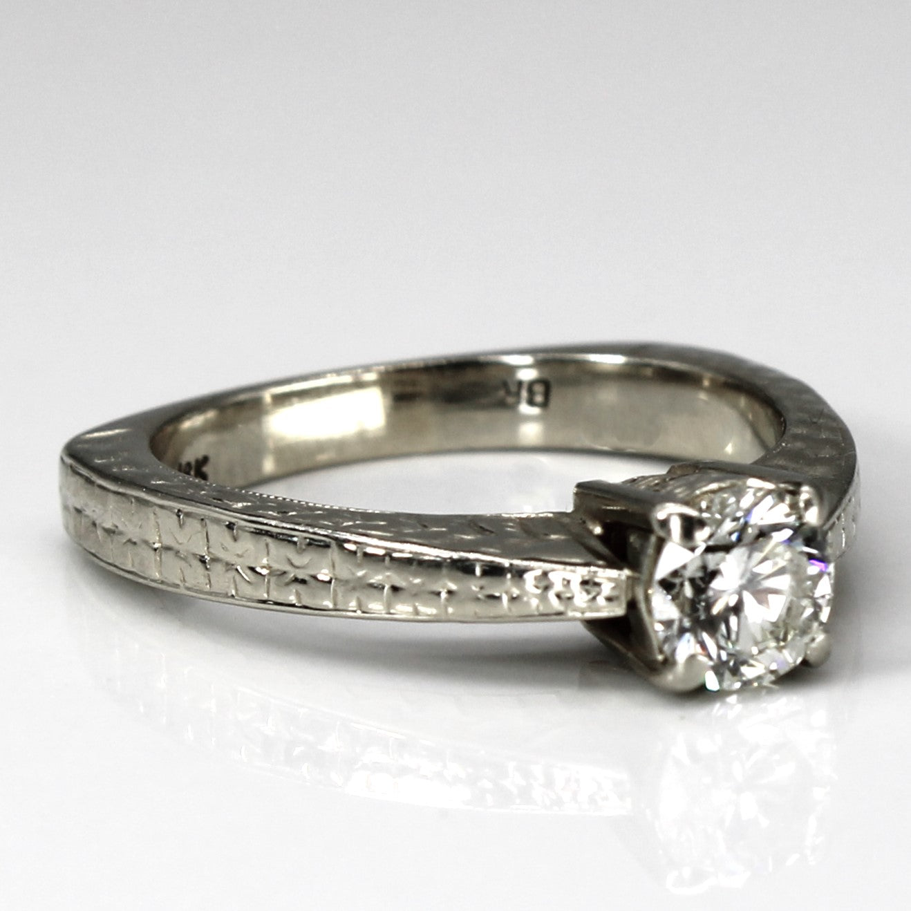 Vintage Diamond Ring with European Shank | 0.68ct SI2 K |SZ 8 |