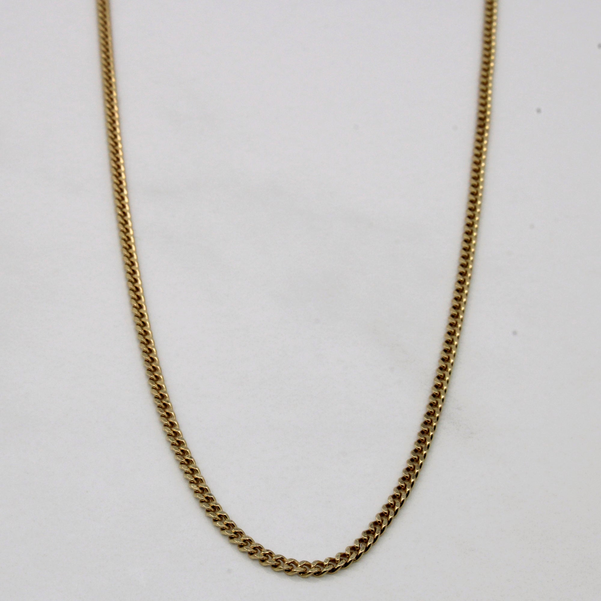 10k Yellow Gold Curb Link Chain | 20