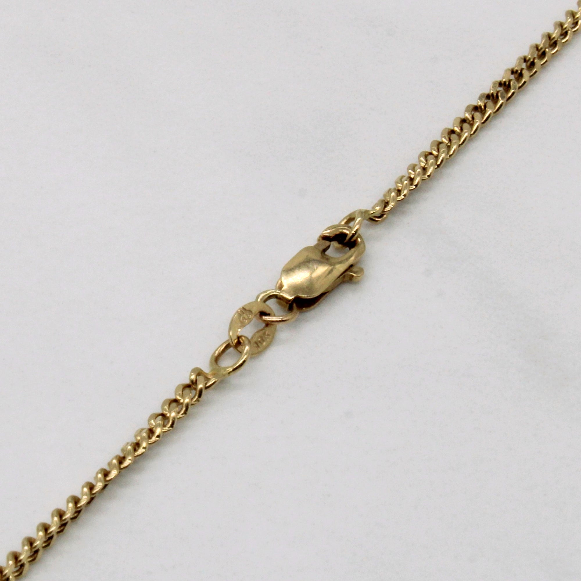 10k Yellow Gold Curb Link Chain | 20