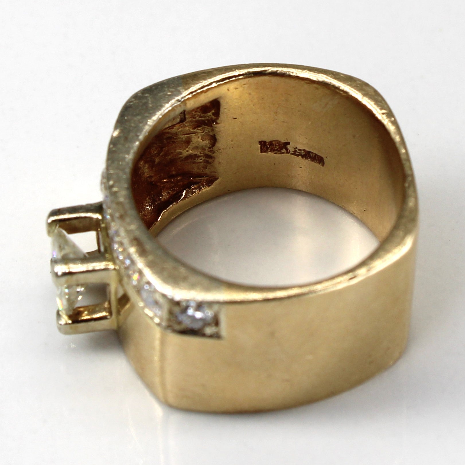 Diamond Wide Gold Band | 0.87ctw | SZ 5.5 |