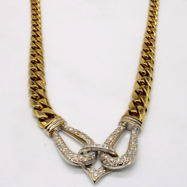 Diamond Buckle Necklace | 0.90ctw | 15
