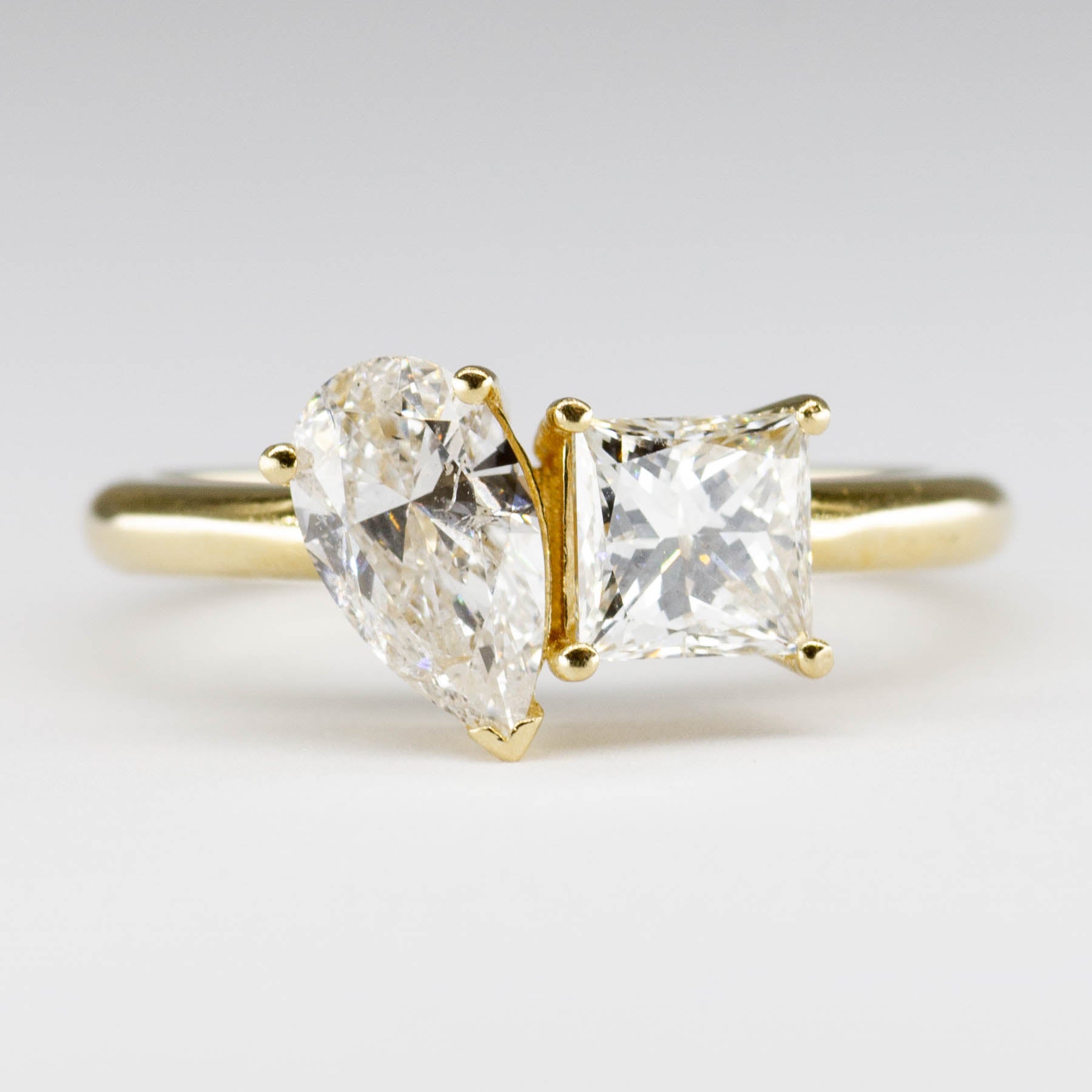 Toi et Moi Princess & Pear Diamond Ring | 1.50ctw | SZ 5.75 VS1/VS2 H/I |