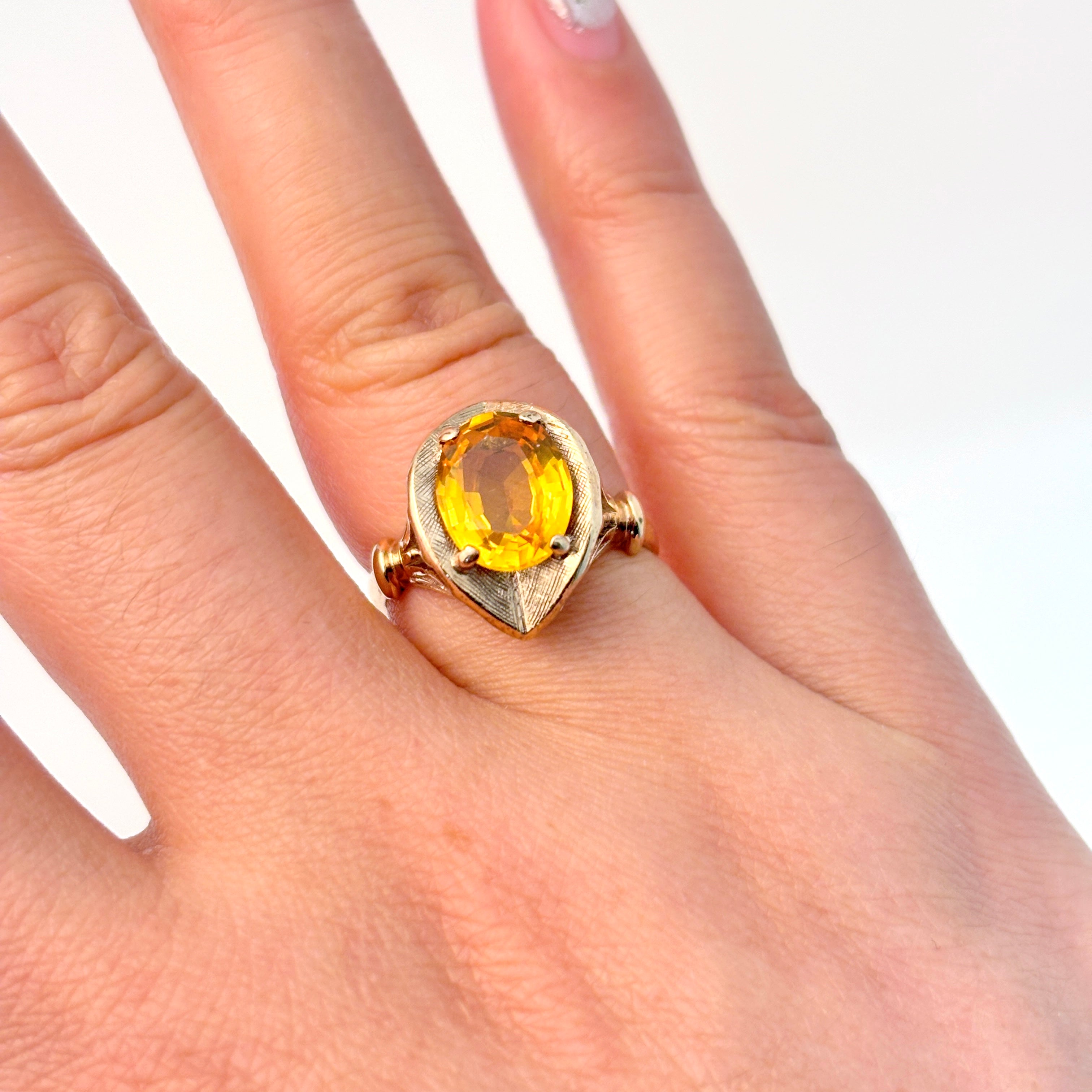 10K Yellow Gold Citrine Ring | 2.98ct | SZ 7.5