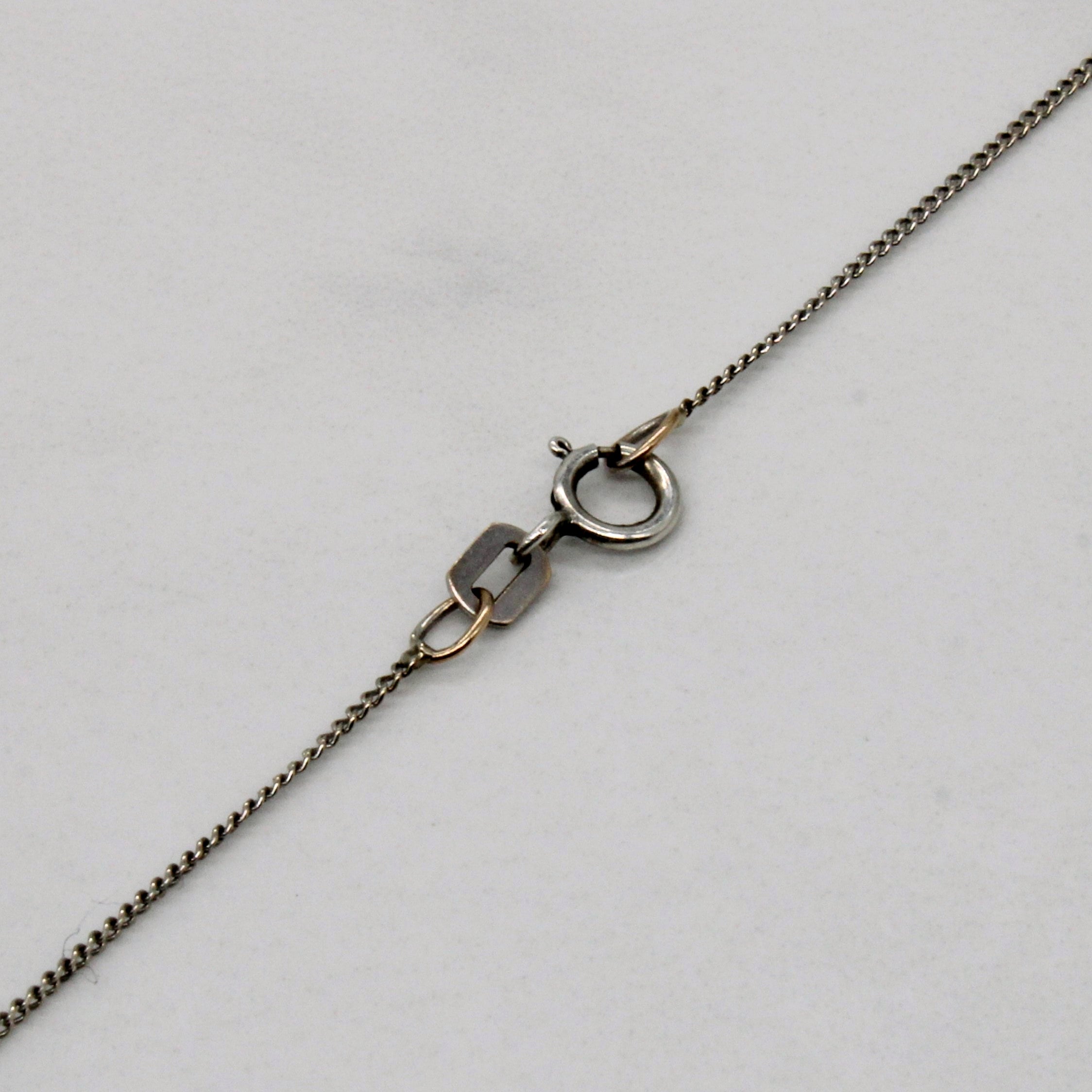 Chaîne en or blanc 14 carats | 19" | 
