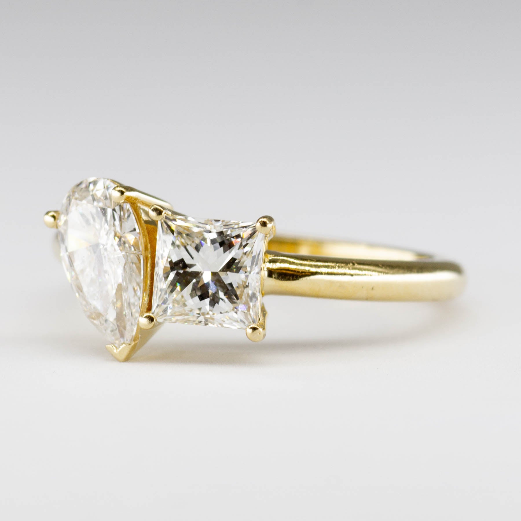 Toi et Moi Princess & Pear Diamond Ring | 1.50ctw | SZ 5.75 VS1/VS2 H/I |