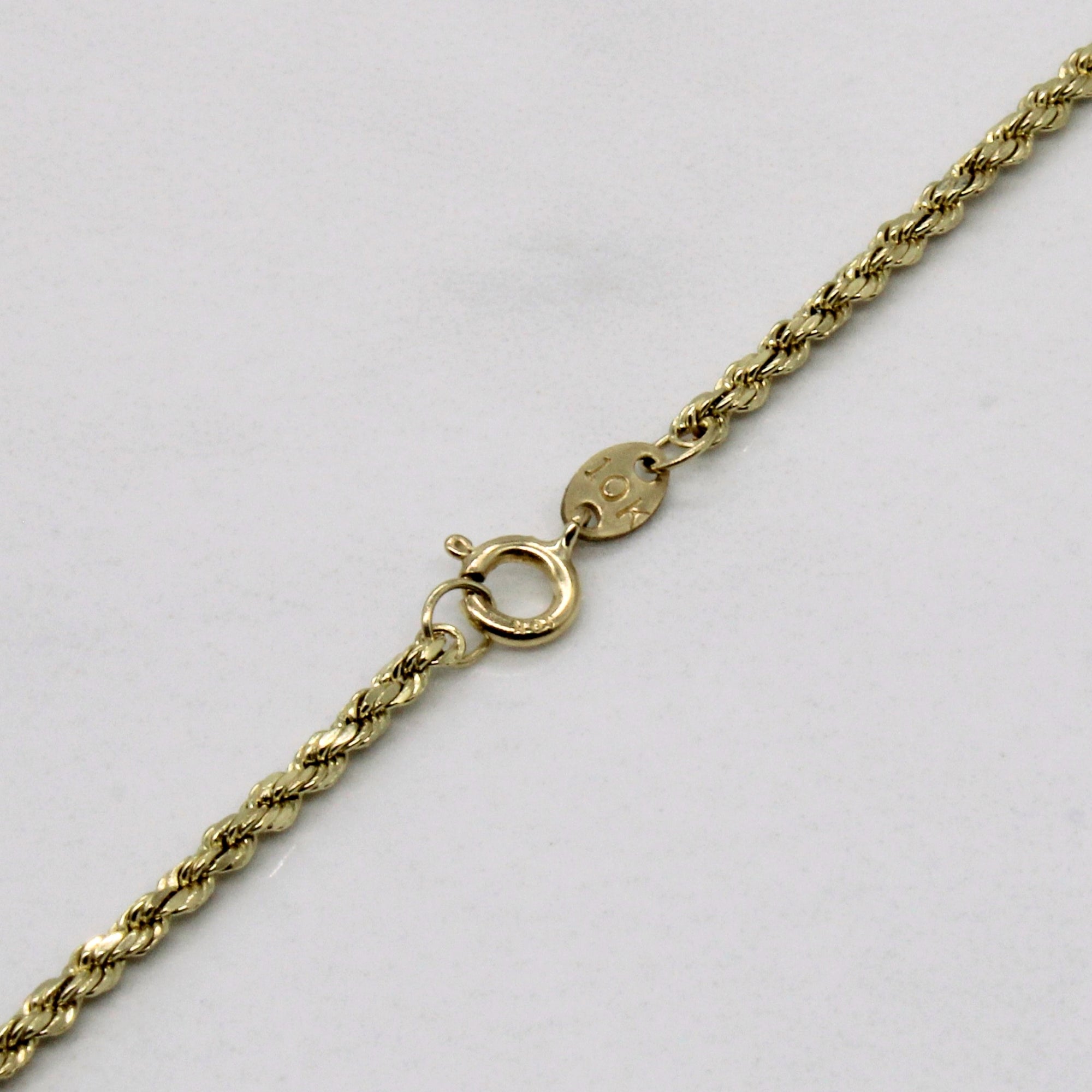 10k Yellow Gold Rope Chain | 18