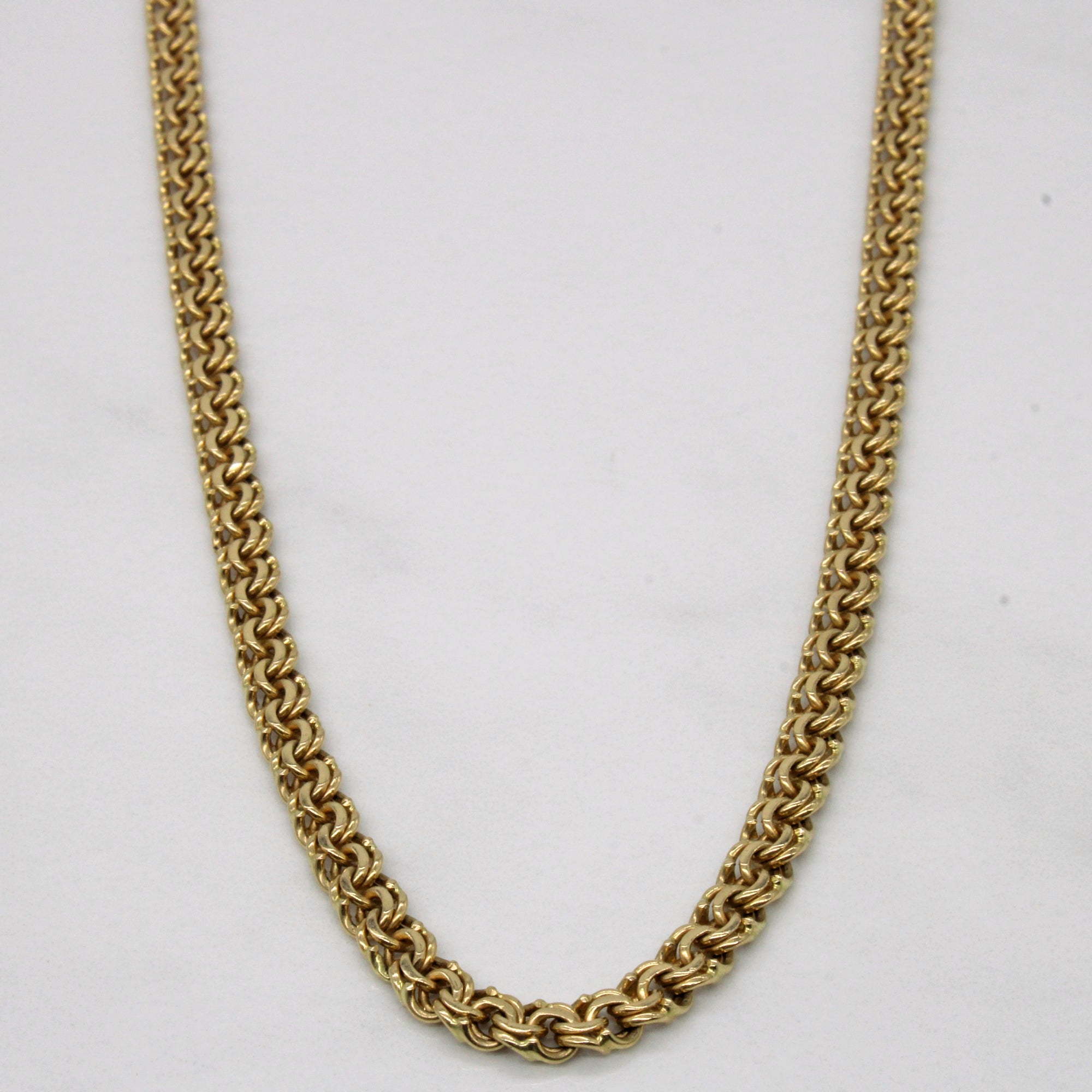 Gold flat hot sale link chain