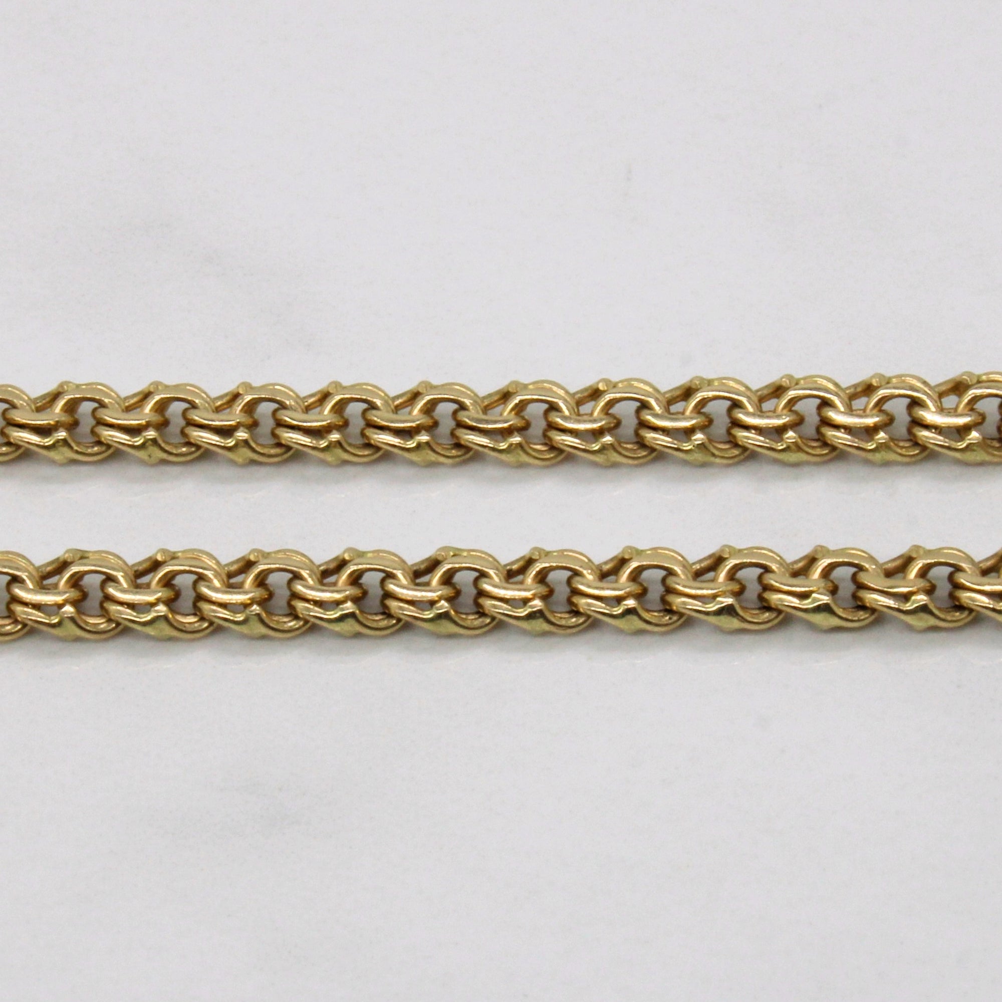 14k Yellow Gold Flat Link Chain | 36