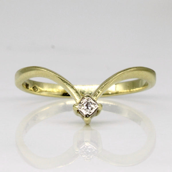 Diamond Chevron Ring | 0.01ct | SZ 6.5 |