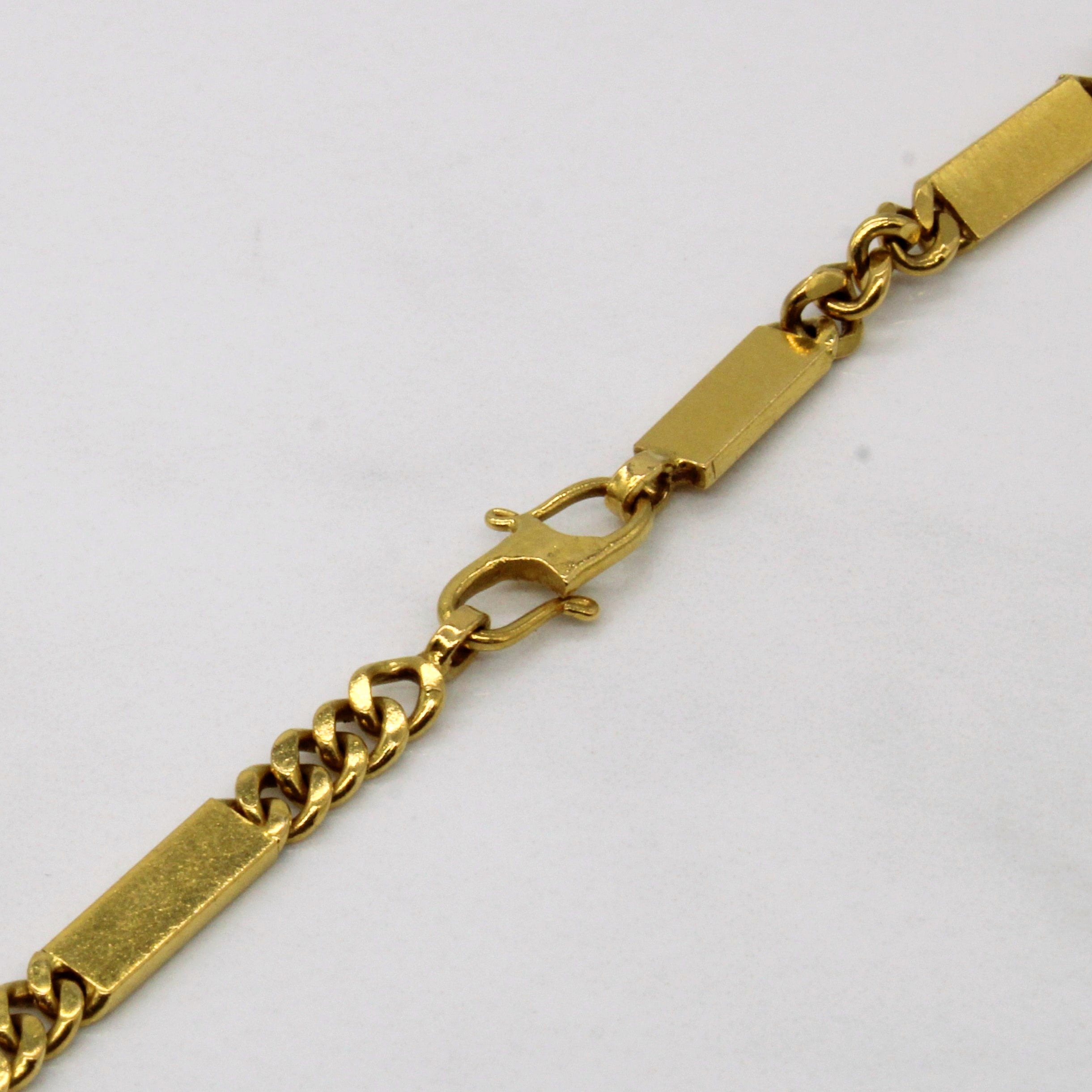 22k Yellow Gold Bar Link Chain | 28" |