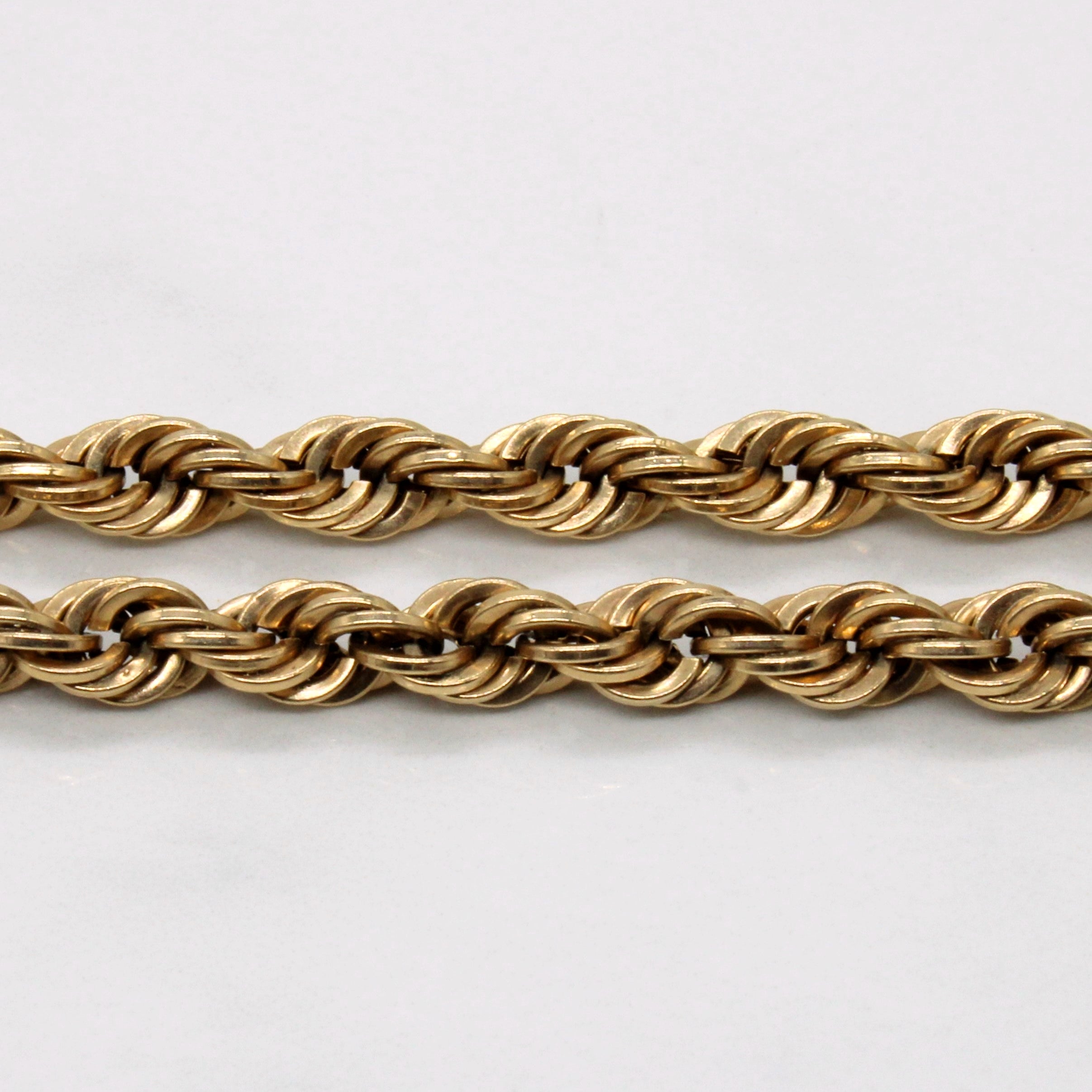 Vintage Italian 18k Yellow Gold Rope Chain | 26" |