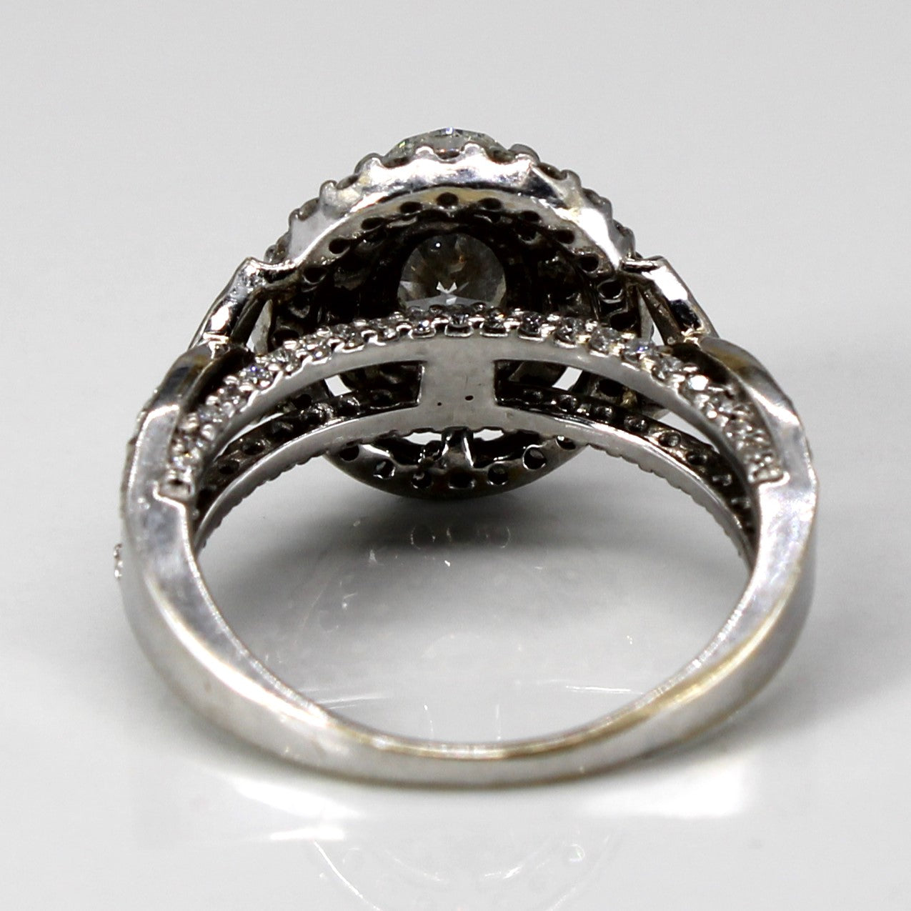Halo Diamond Engagement Ring | 1.73ctw VVS2 G | SZ 4.75 |