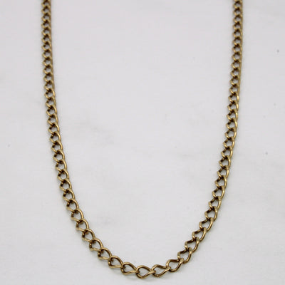 10k Yellow Gold Oval Link Chain | 22
