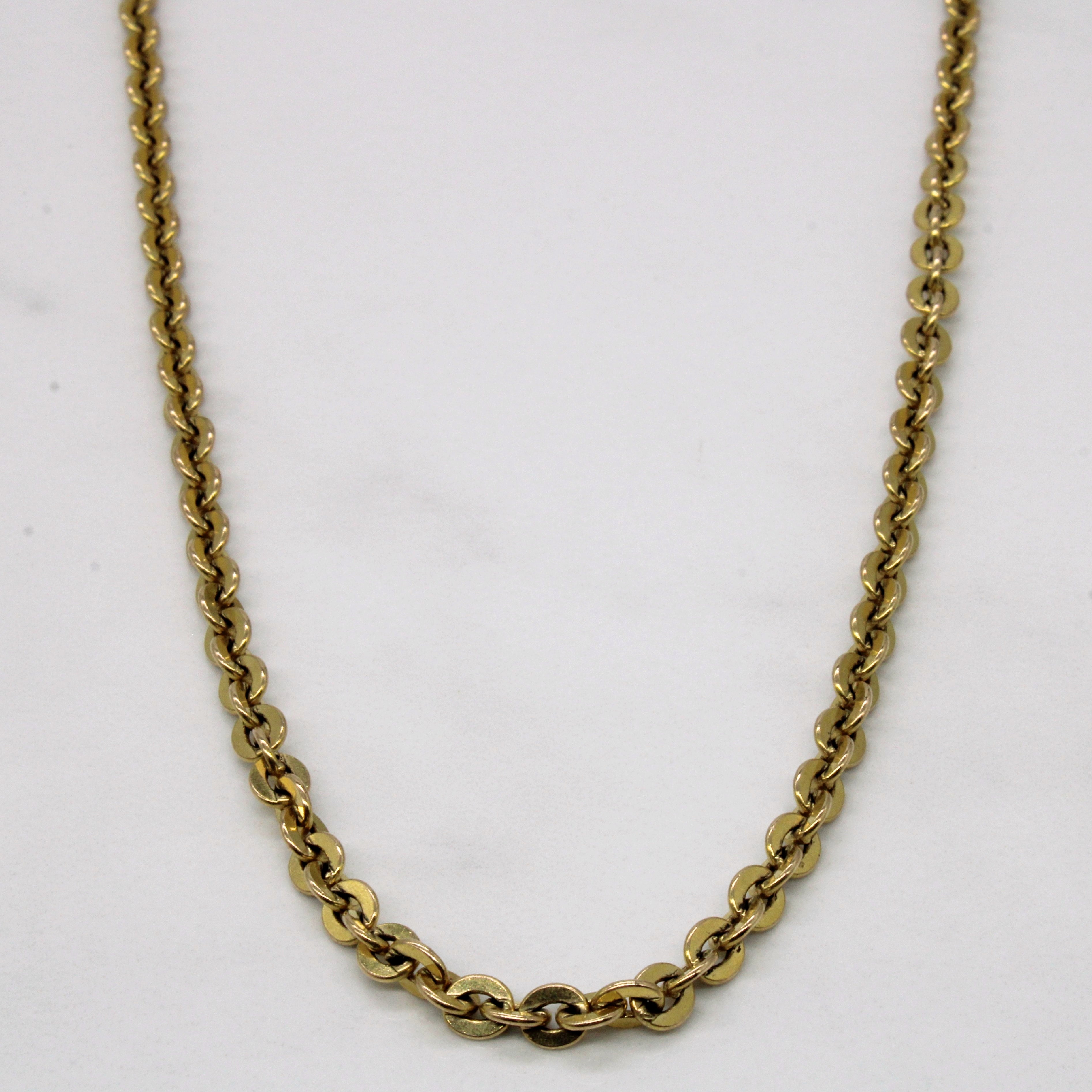 10k Yellow Gold Oval Link Chain | 25" |