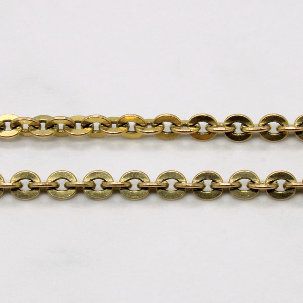 10k Yellow Gold Oval Link Chain | 25