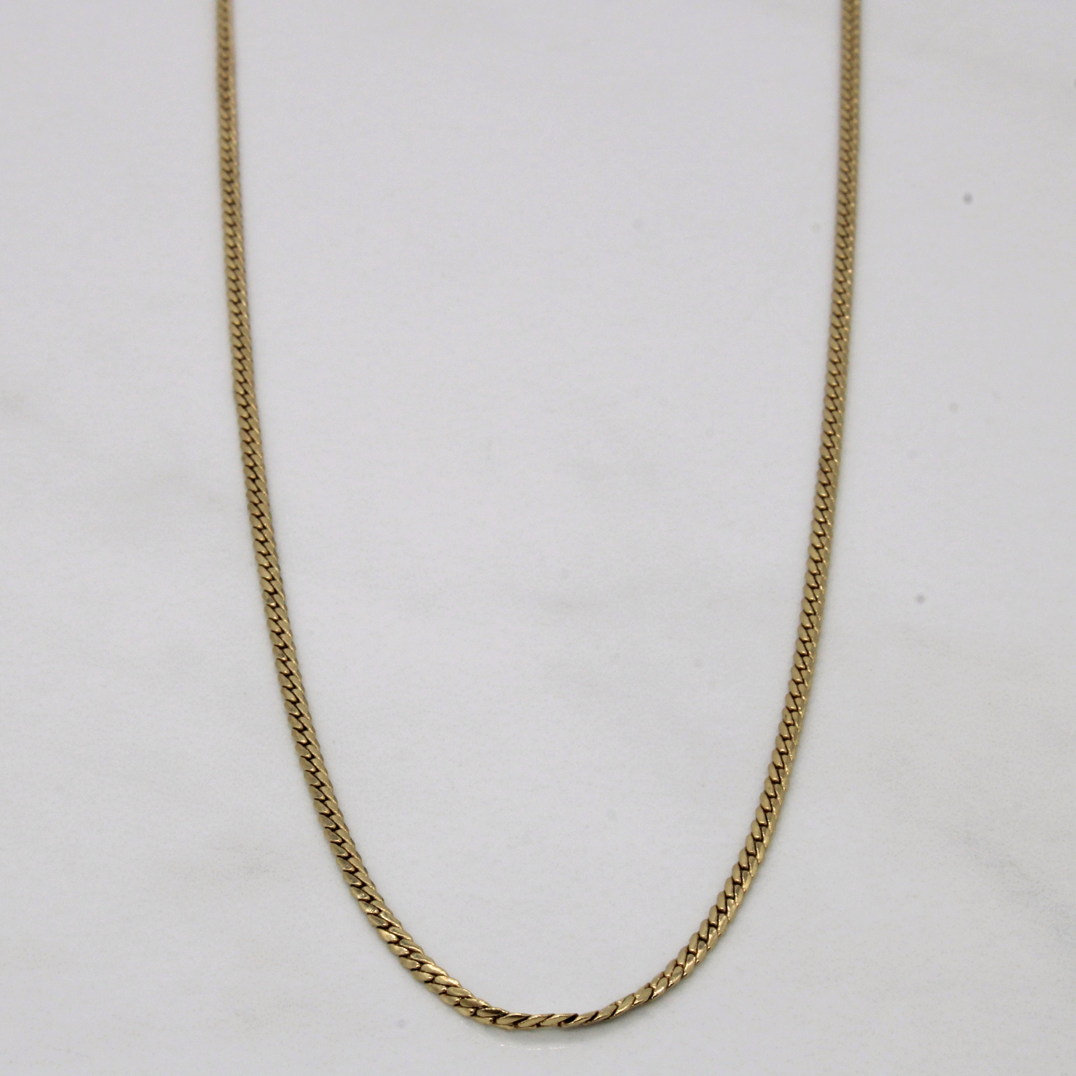 10k Yellow Gold Flat Link Chain | 20" |