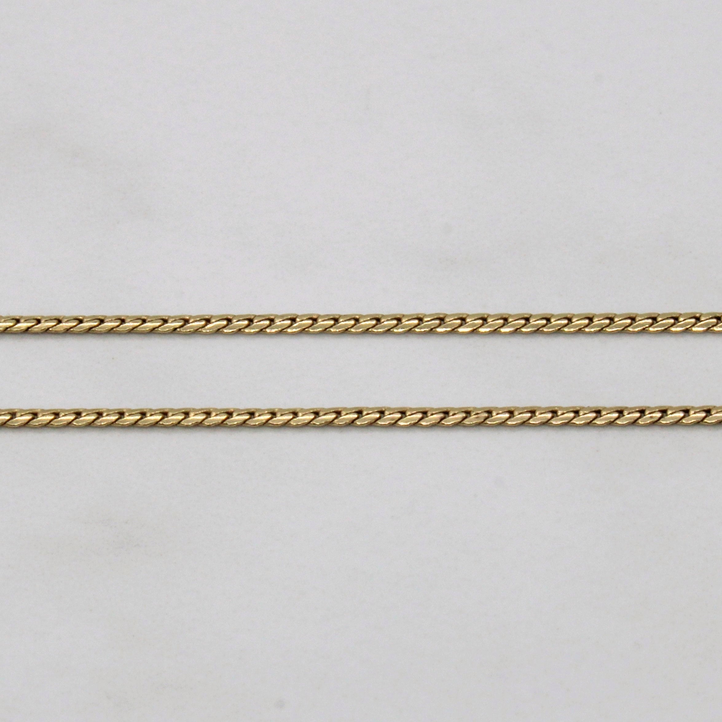 10k Yellow Gold Flat Link Chain | 20" |