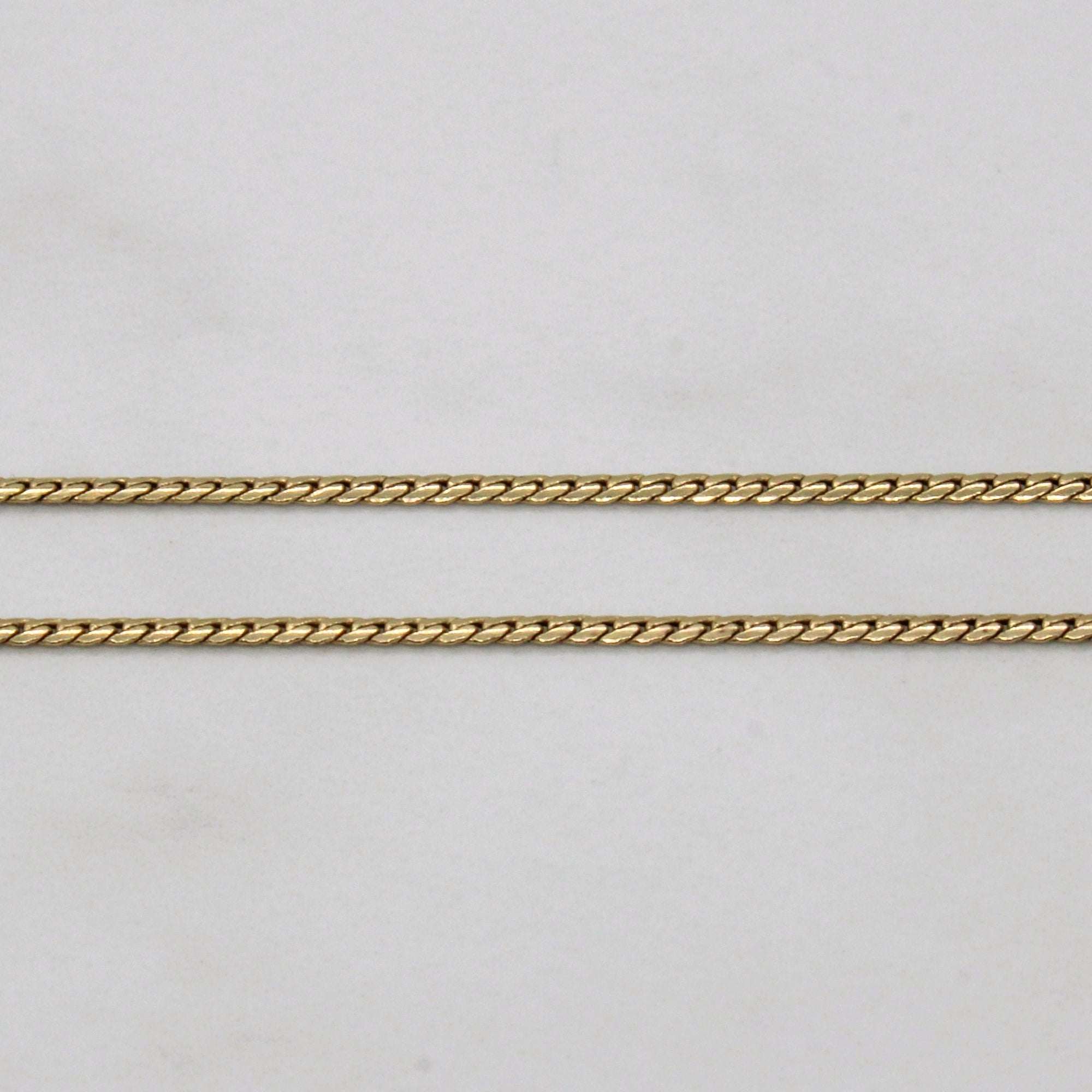 10k Yellow Gold Flat Link Chain | 20