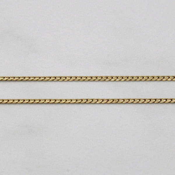 10k Yellow Gold Flat Link Chain | 20
