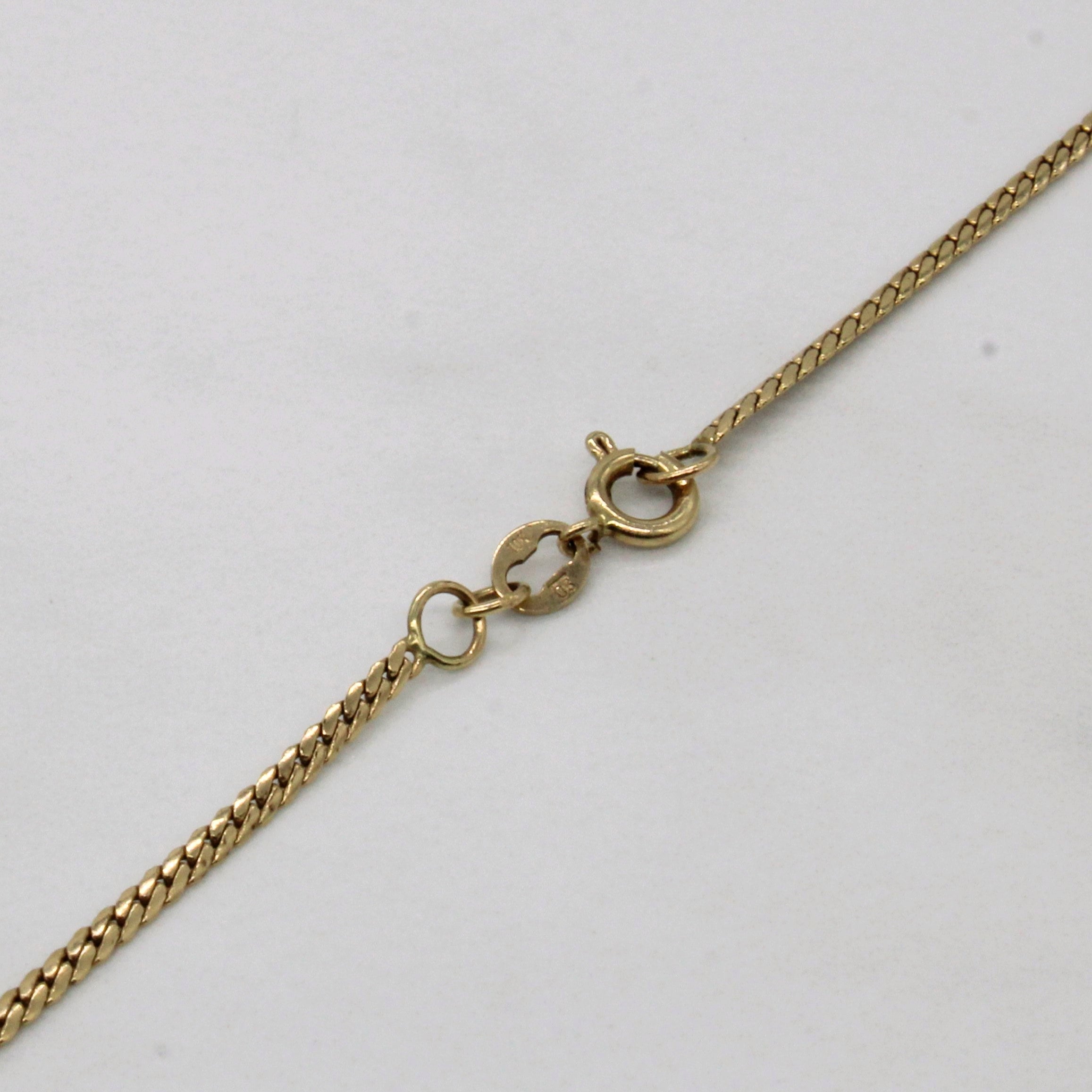 10k Yellow Gold Flat Link Chain | 20" |