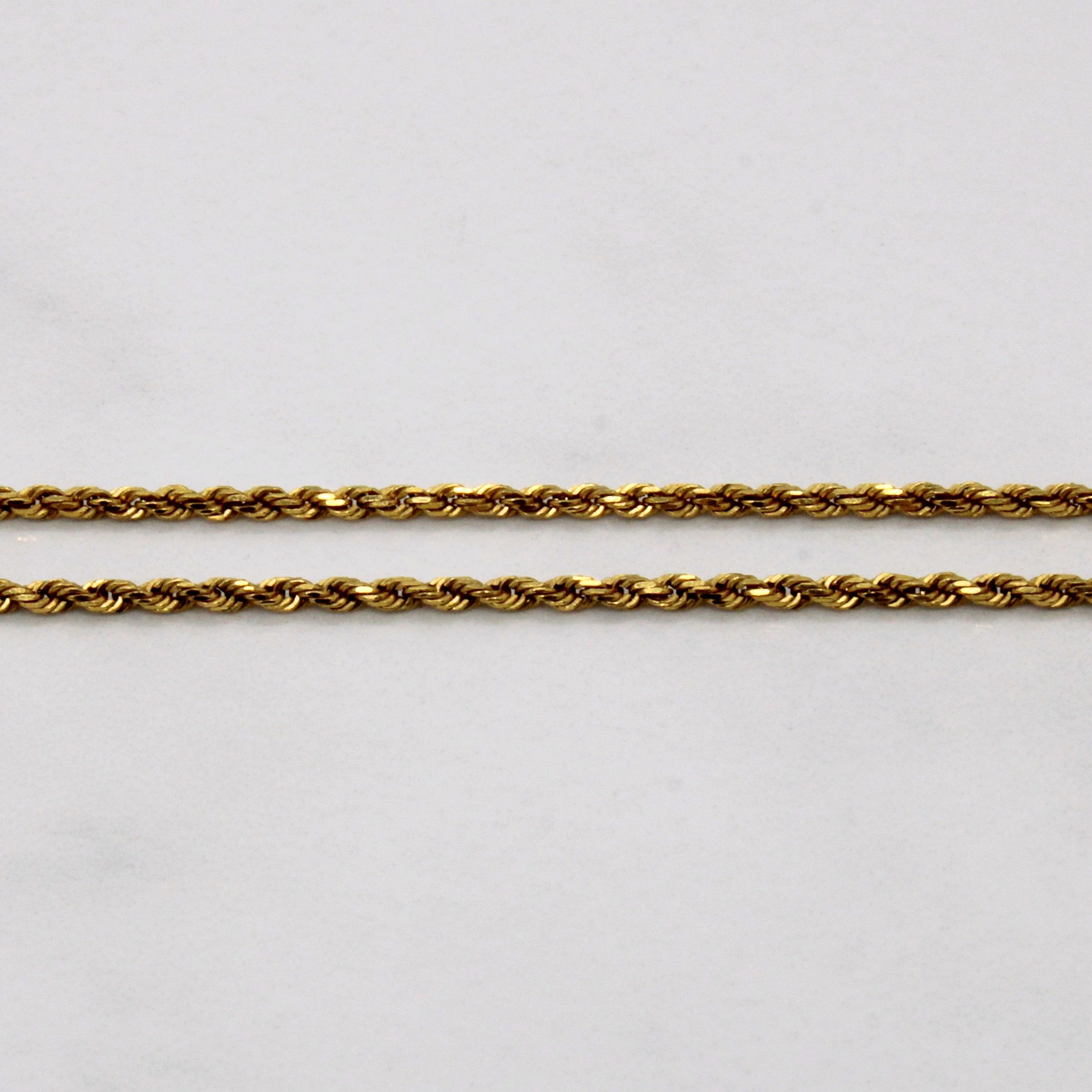 22k Yellow Gold Rope Chain | 20" |