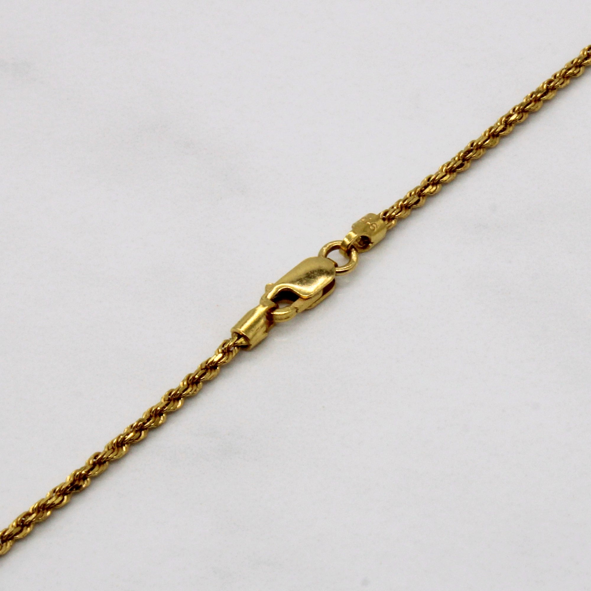 22k Yellow Gold Rope Chain | 20