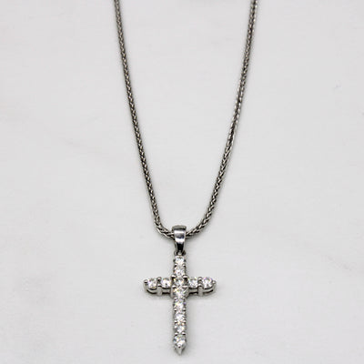 Diamond Cross Pendant & Necklace | 0.51ctw | 15
