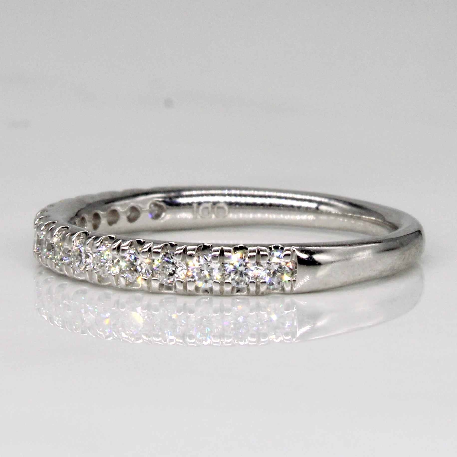 Bague demi-éternité en diamants | 0,34 ct | Taille 6,75 | 