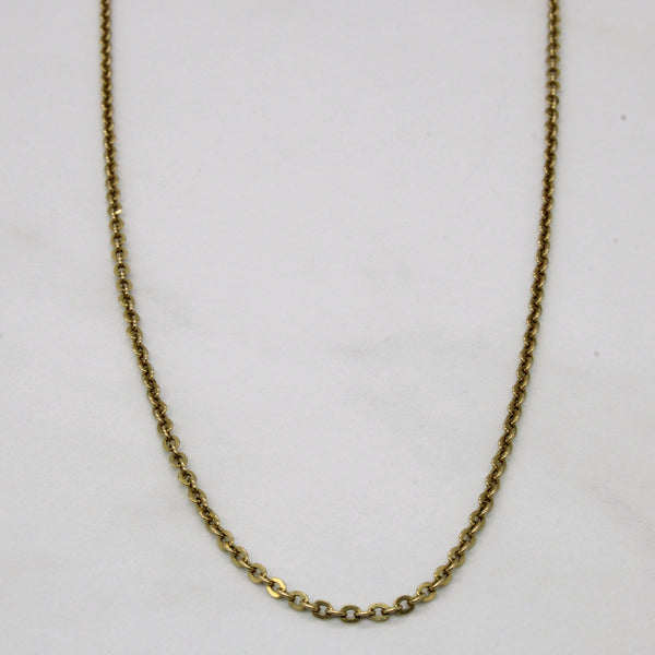 10k Yellow Gold Oval Link Choker | 16