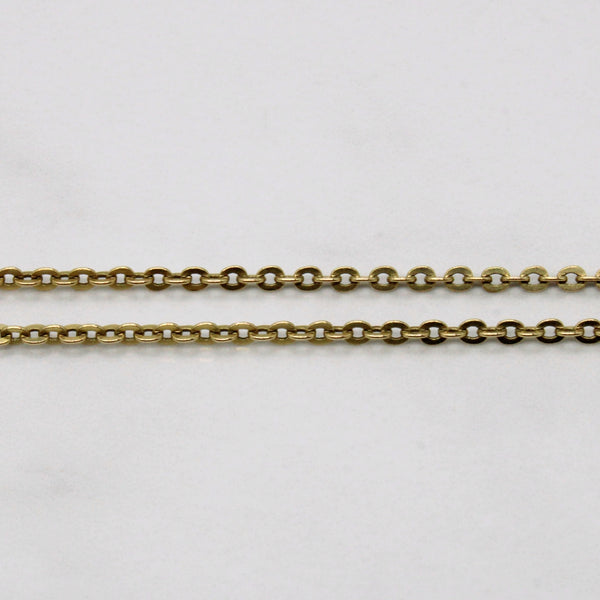 10k Yellow Gold Oval Link Choker | 16