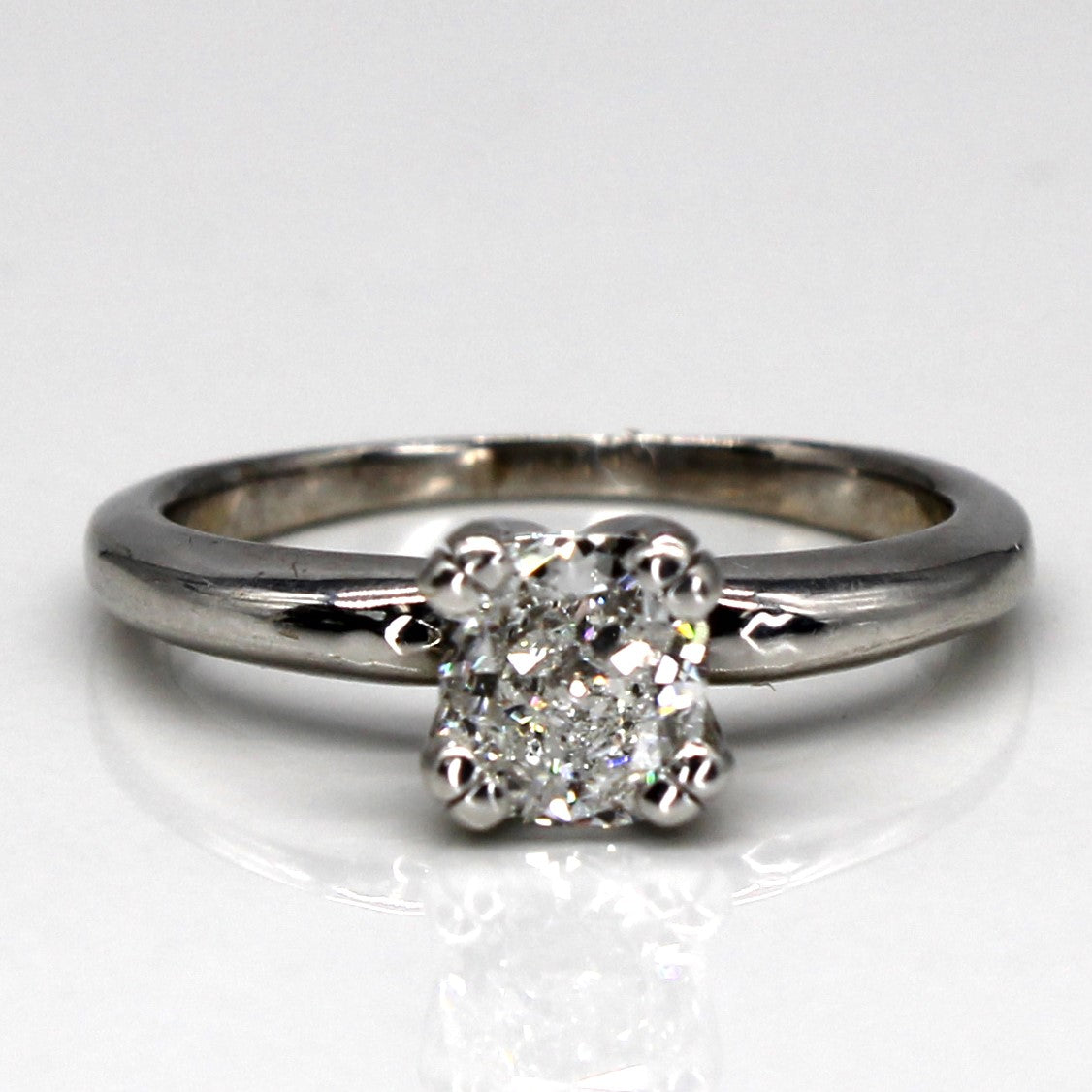 Solitaire Cushion Diamond Engagement Ring | 0.82ct SI2/I1 G/H | SZ 7 |