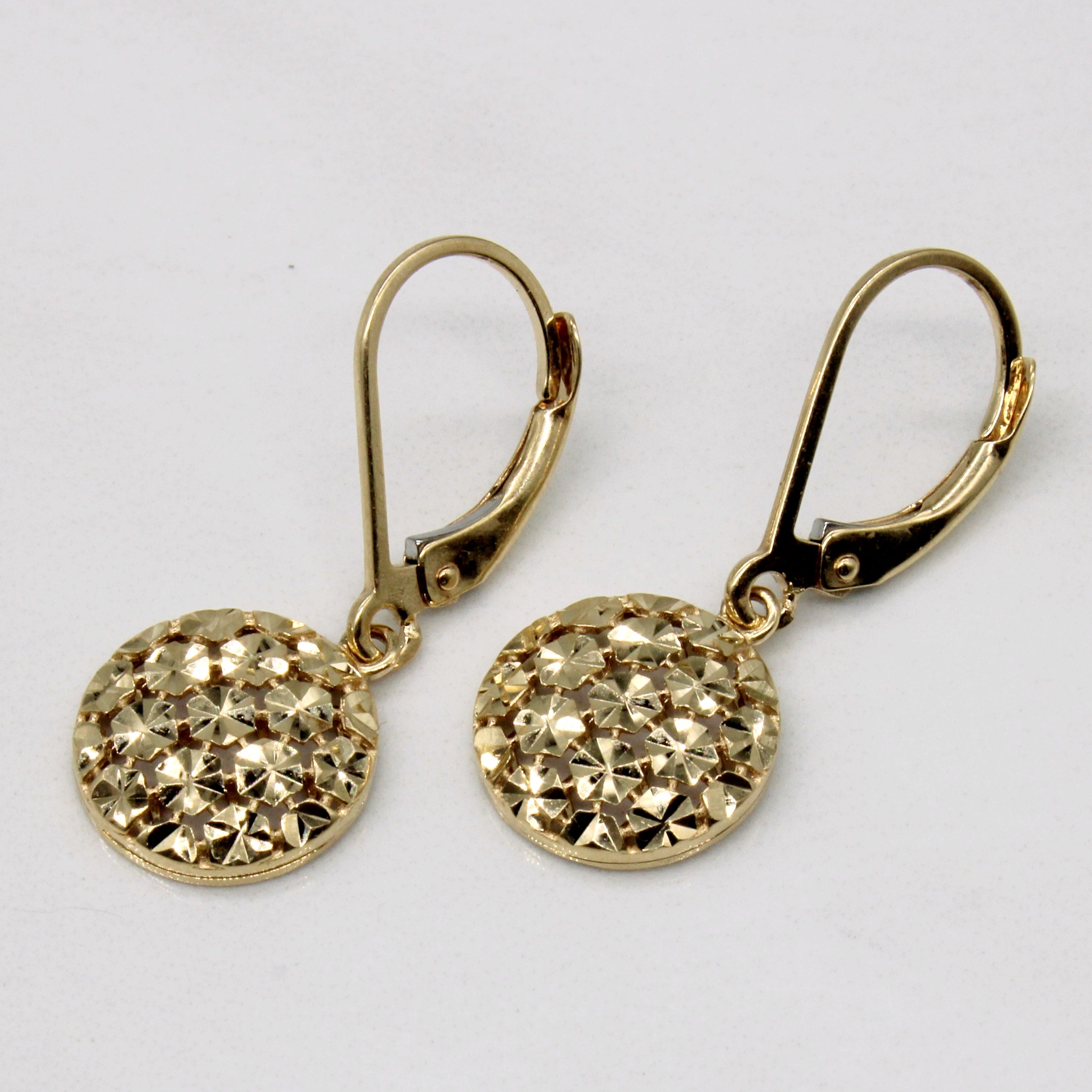 14k Yellow Gold Drop Earrings