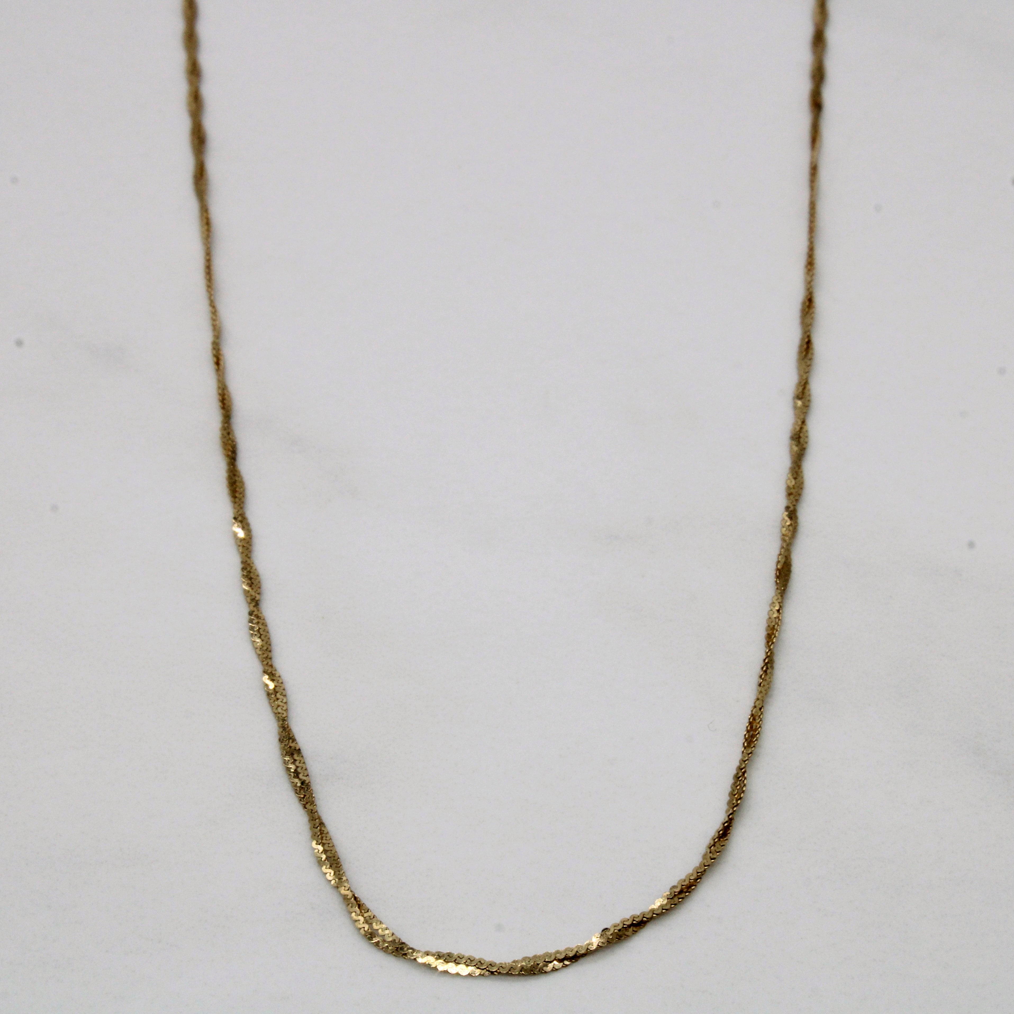 10k Yellow Gold Woven Chain | 21" |